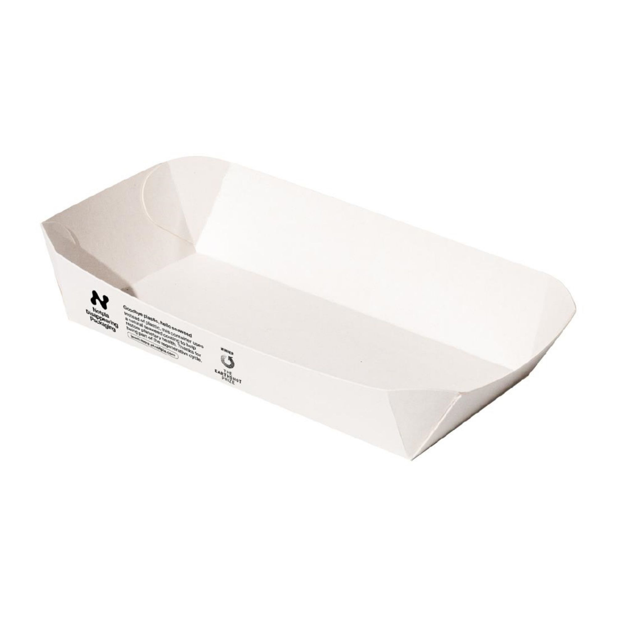 Picture of Notpla 8"x5" Rectangular Trays - White (400 Pack) - HW507