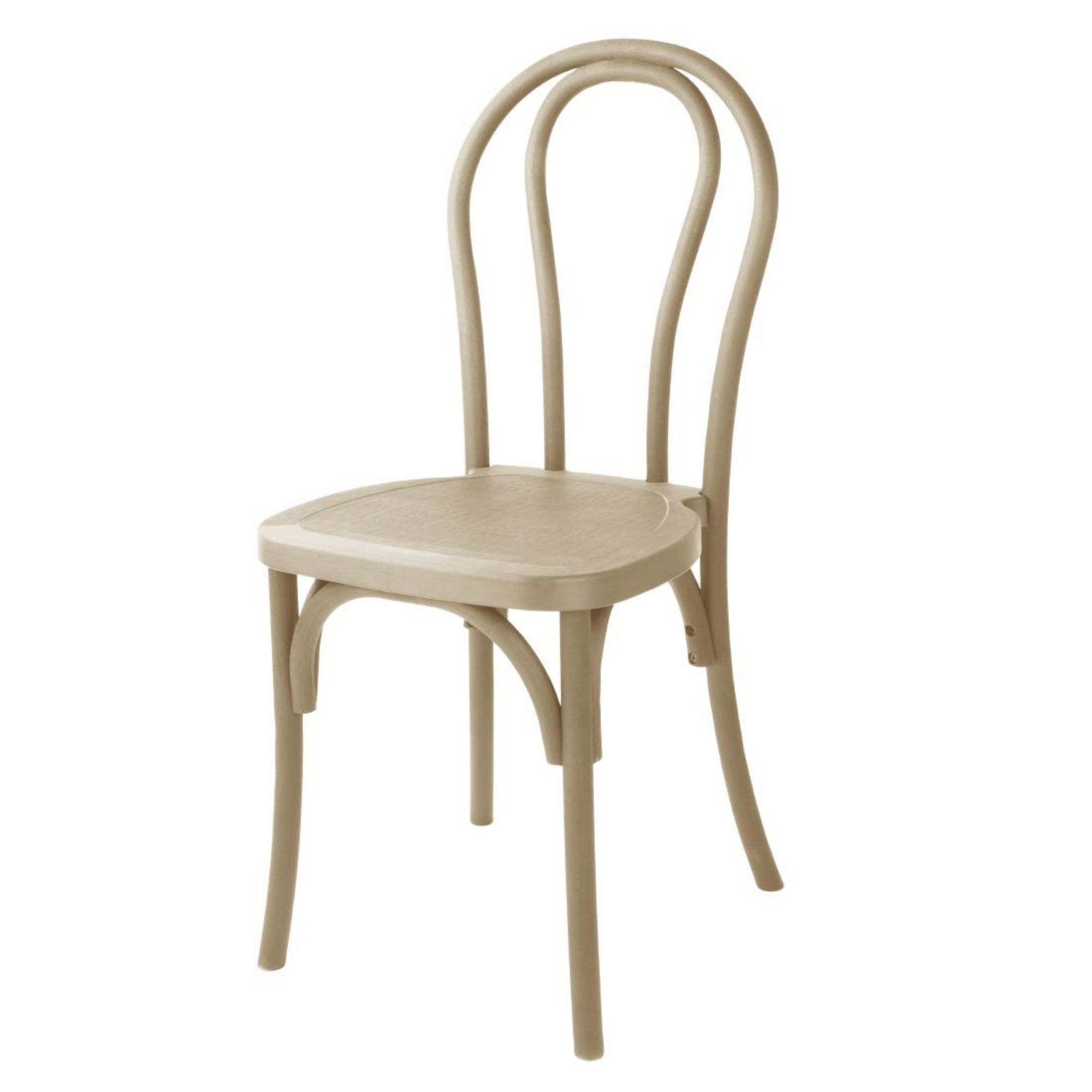 Picture of Bolero Soho Bentwood Style Resin Chairs Natural (4 Pack) - HW289