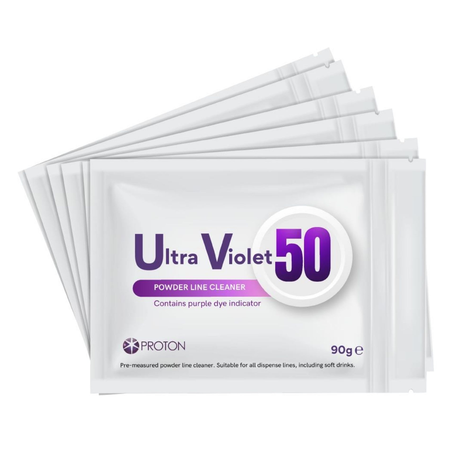 Picture of Proton Ultra Violet 50 Powdered Beer Line Cleaner 90g (6 pack) - HW523