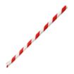 Picture of Fiesta Compostable Paper Spoon Straw Red & White Stripe 210x8mm (250 Pack) - HU366