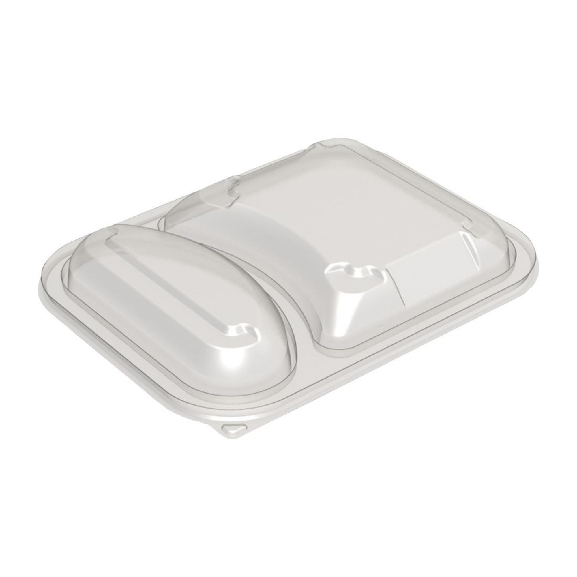 Picture of Faerch Hot Deli Deluxe 2 Compartment Takeaway Container Lids (365 Pack) - HU385