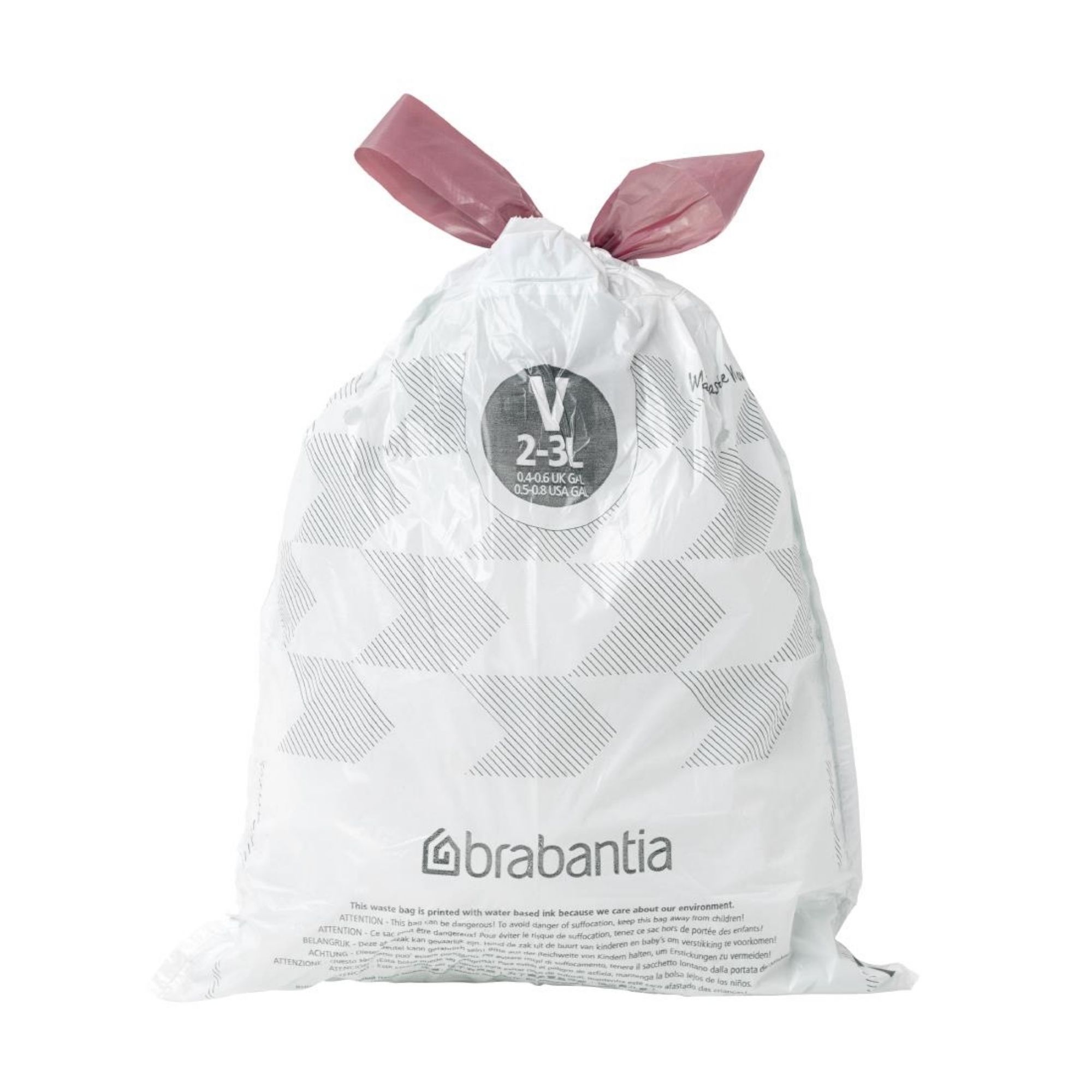 Picture of Brabantia PerfectFit Bin Bags, Code V, 2-3Ltr (40 Pack) - HU177