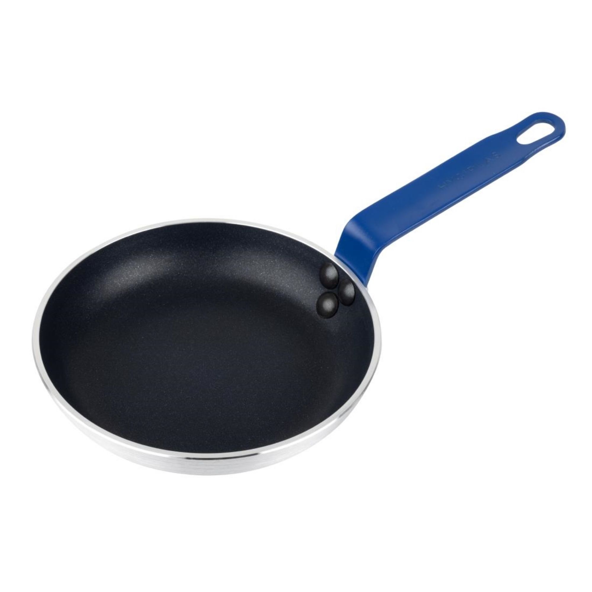 Picture of Hygiplas Aluminium Non-Stick Teflon Platinum Plus Frying Pan with Blue Handle 19cm - HT970
