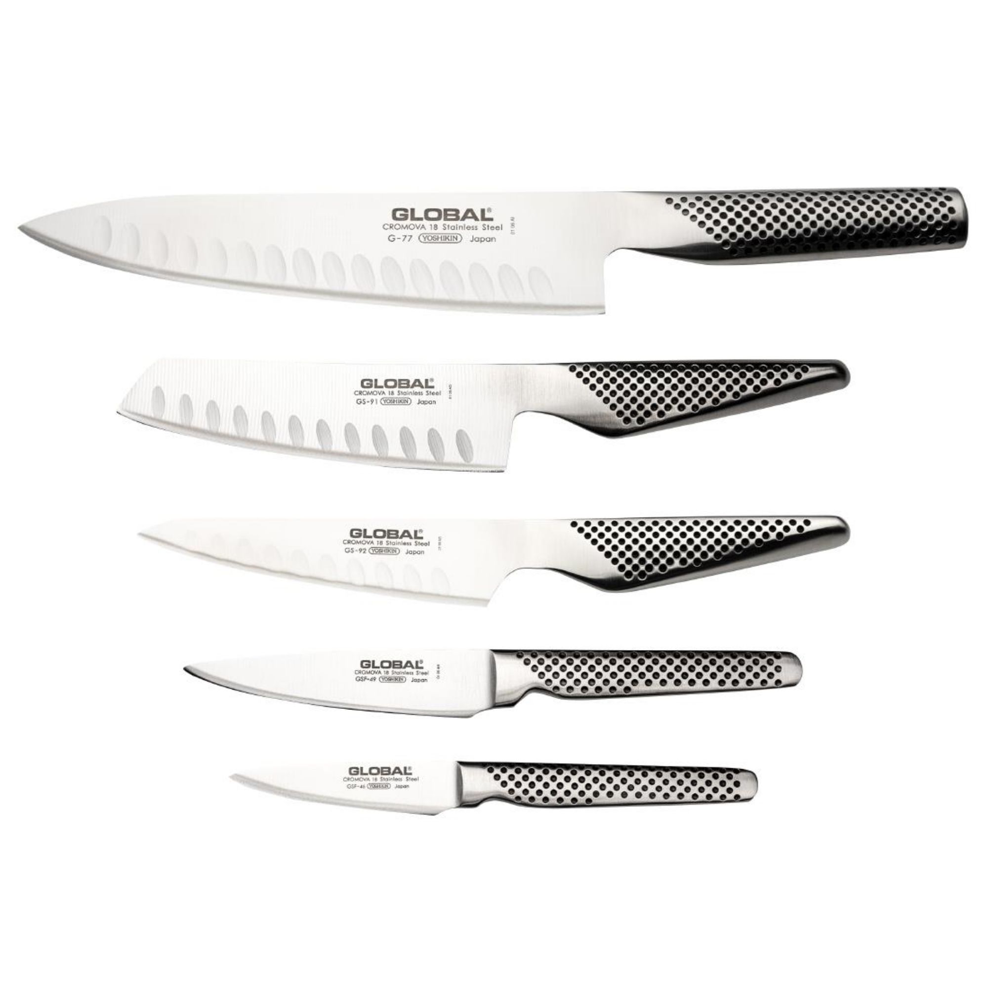 Picture of Global 5-Piece Knife Set with Block G-525/NB - HS887