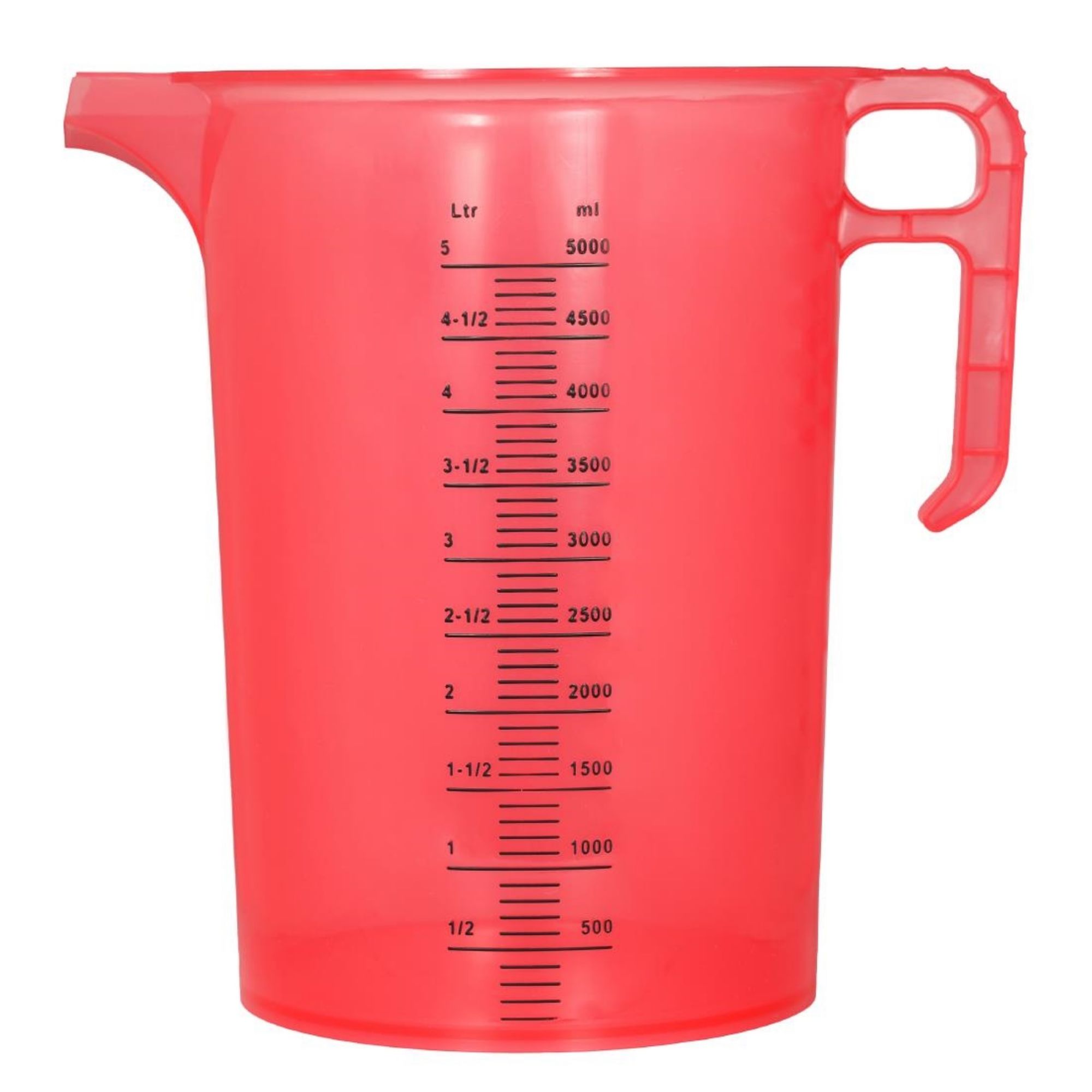 Picture of Pro-Measures Polypropylene Measuring Jug Red 5Ltr - HP862
