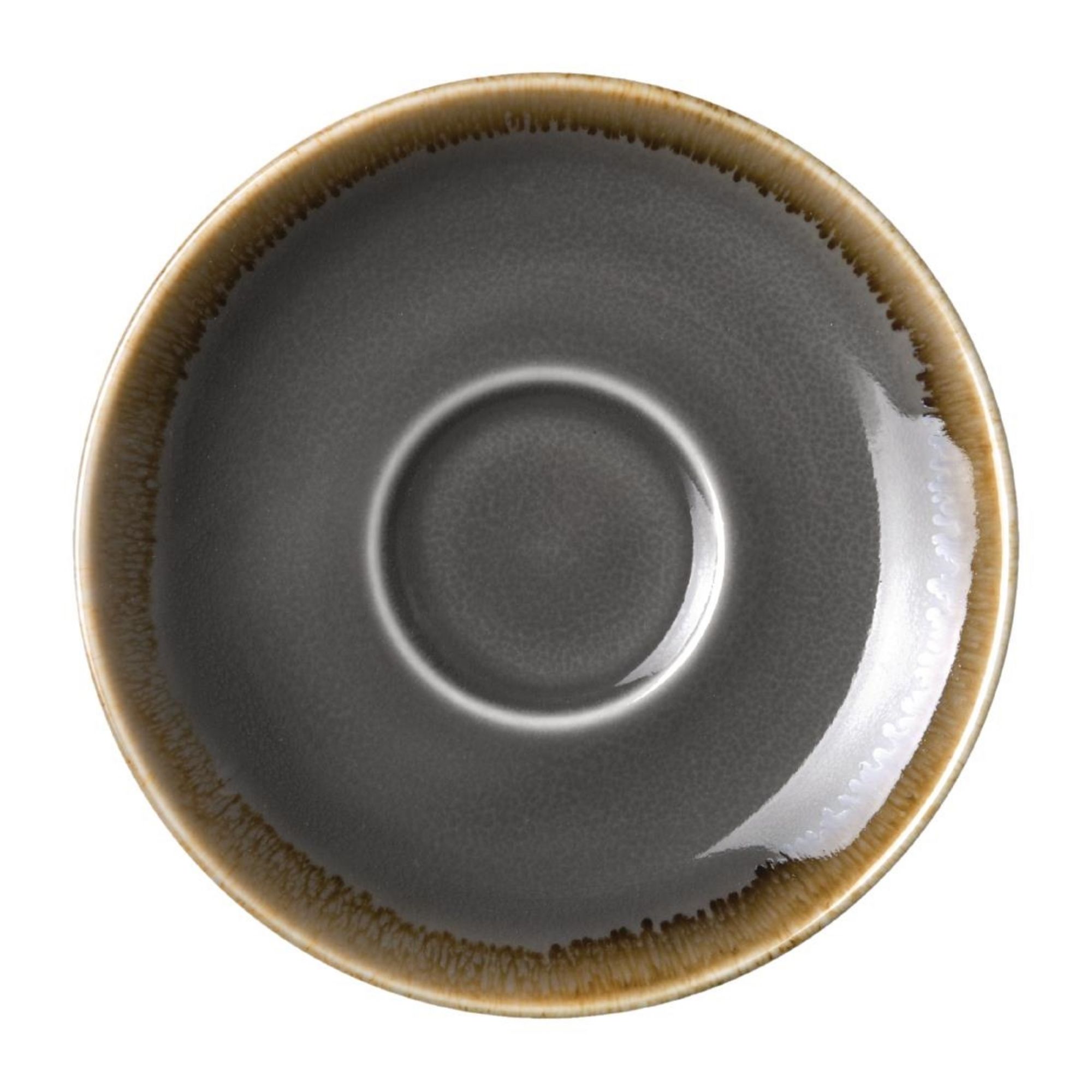 Picture of Olympia Kiln Espresso Saucer Smoke (Pack of 6) - HC389