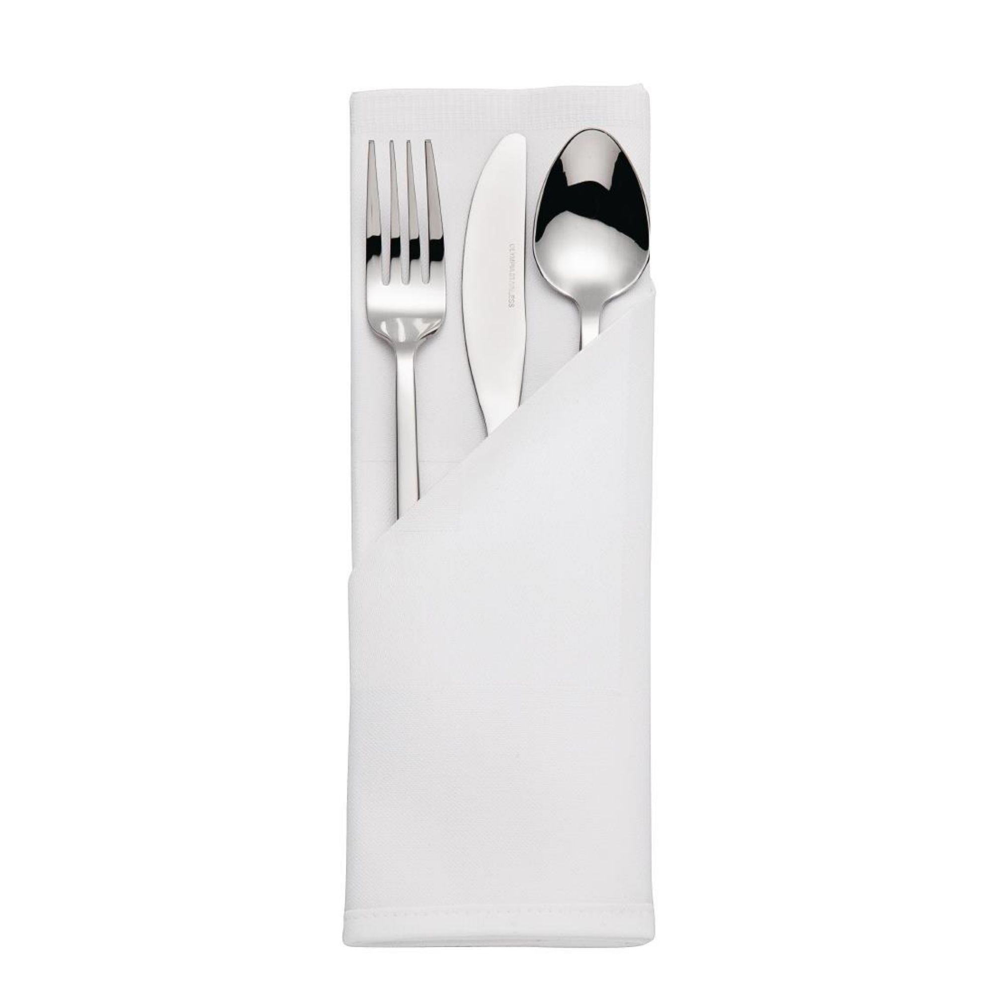 Picture of Mitre Luxury Satin Band Napkins Cotton White (10 pack) - HB559
