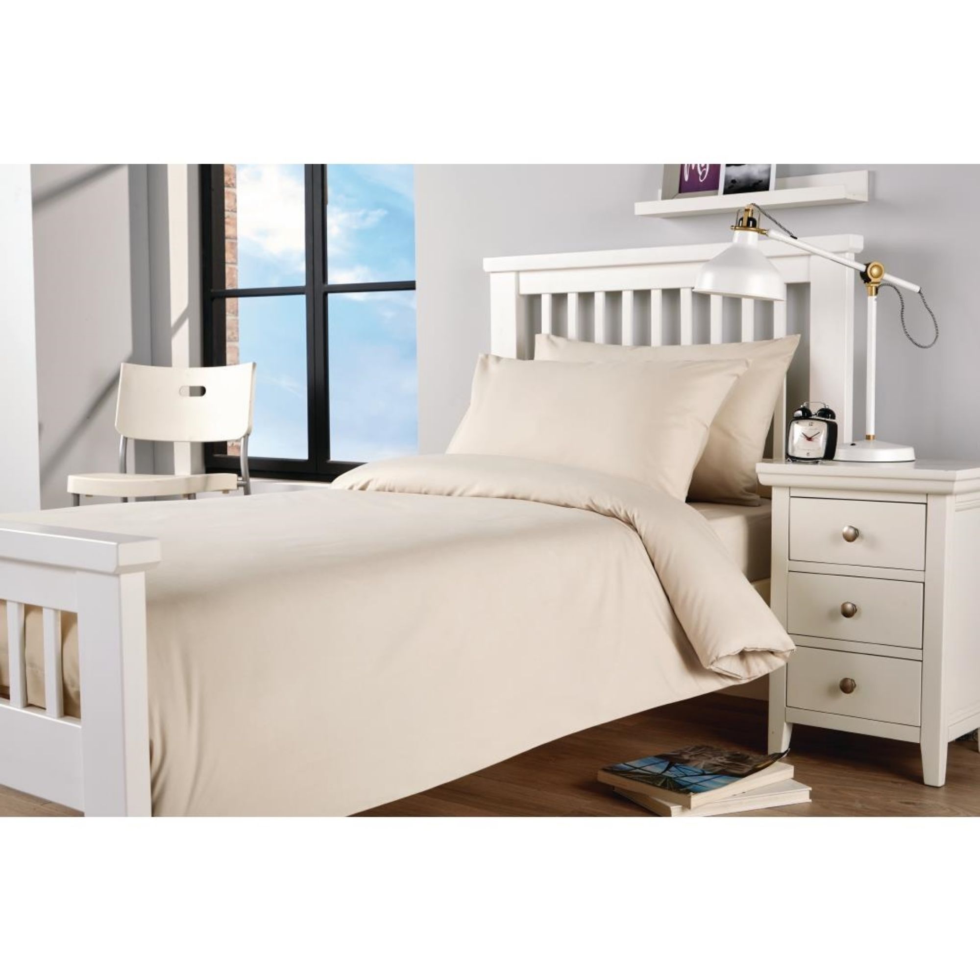 Picture of Mitre Essentials Spectrum Duvet Cover Ivory Single - GU191