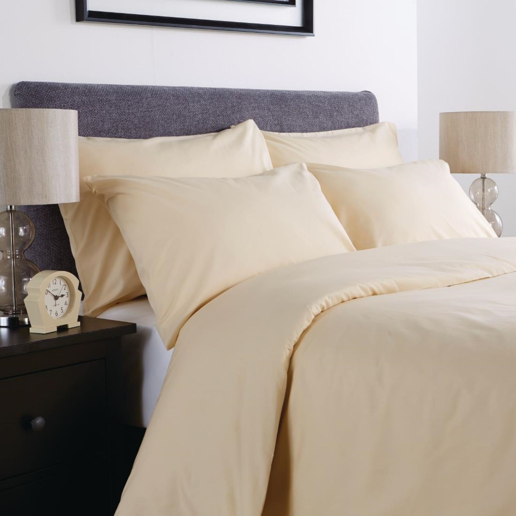 Picture of Mitre Comfort Percale Fitted Sheet Oatmeal King Size - GU156