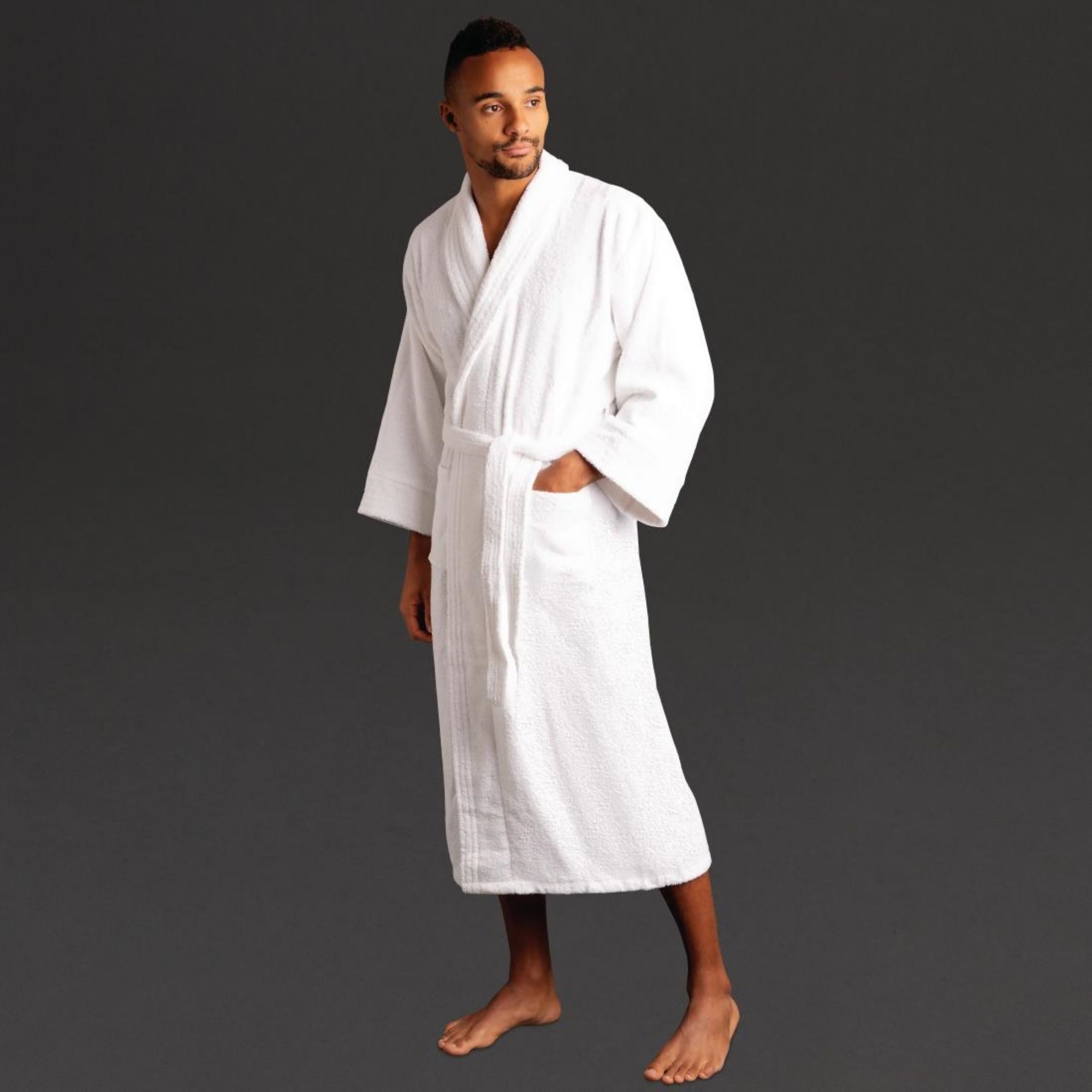 Picture of Mitre Comfort Sandringham Bathrobe White Extra Large - GT856-XL