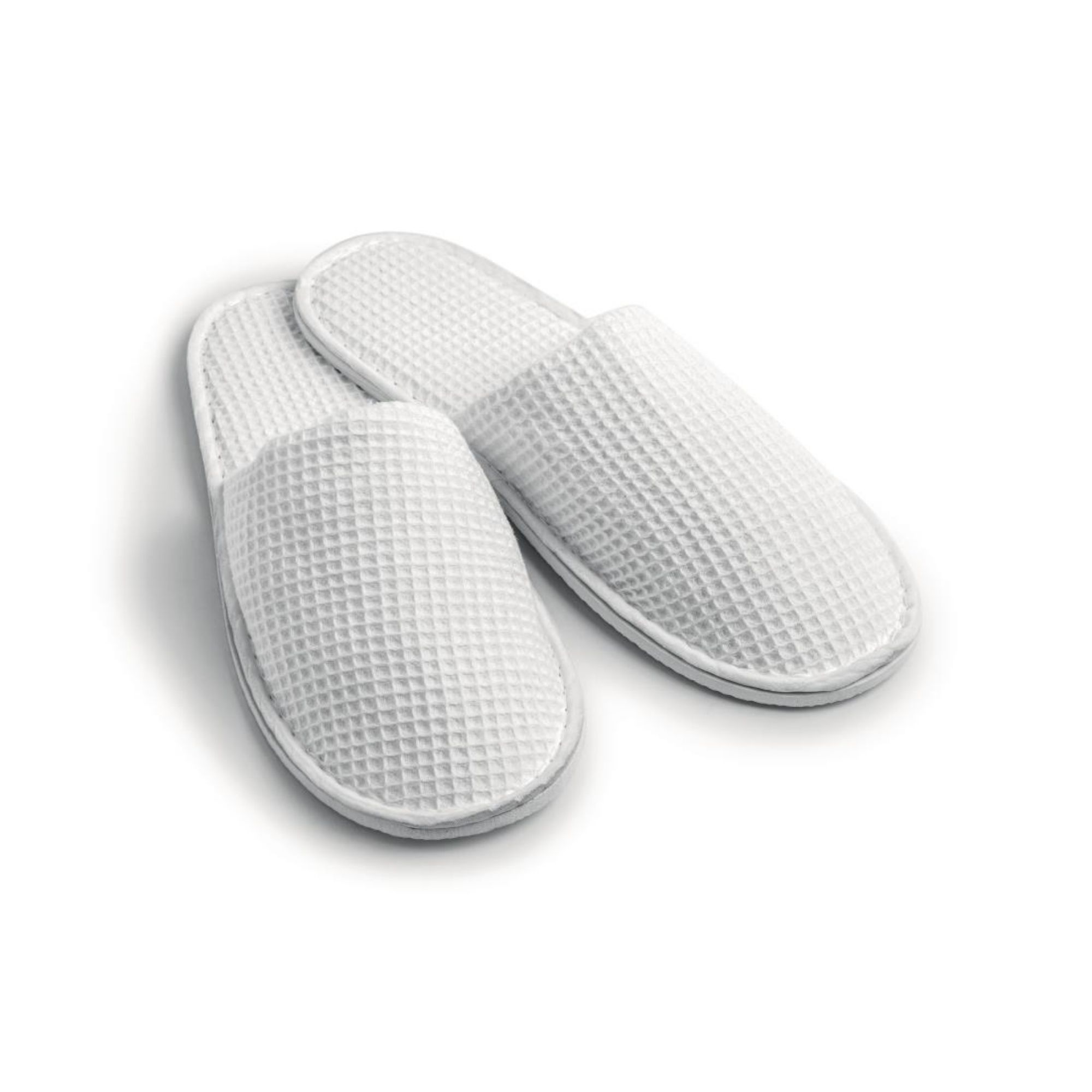 Picture of Mitre Essentials Honeycomb Slipper Closed Toe White - GT738