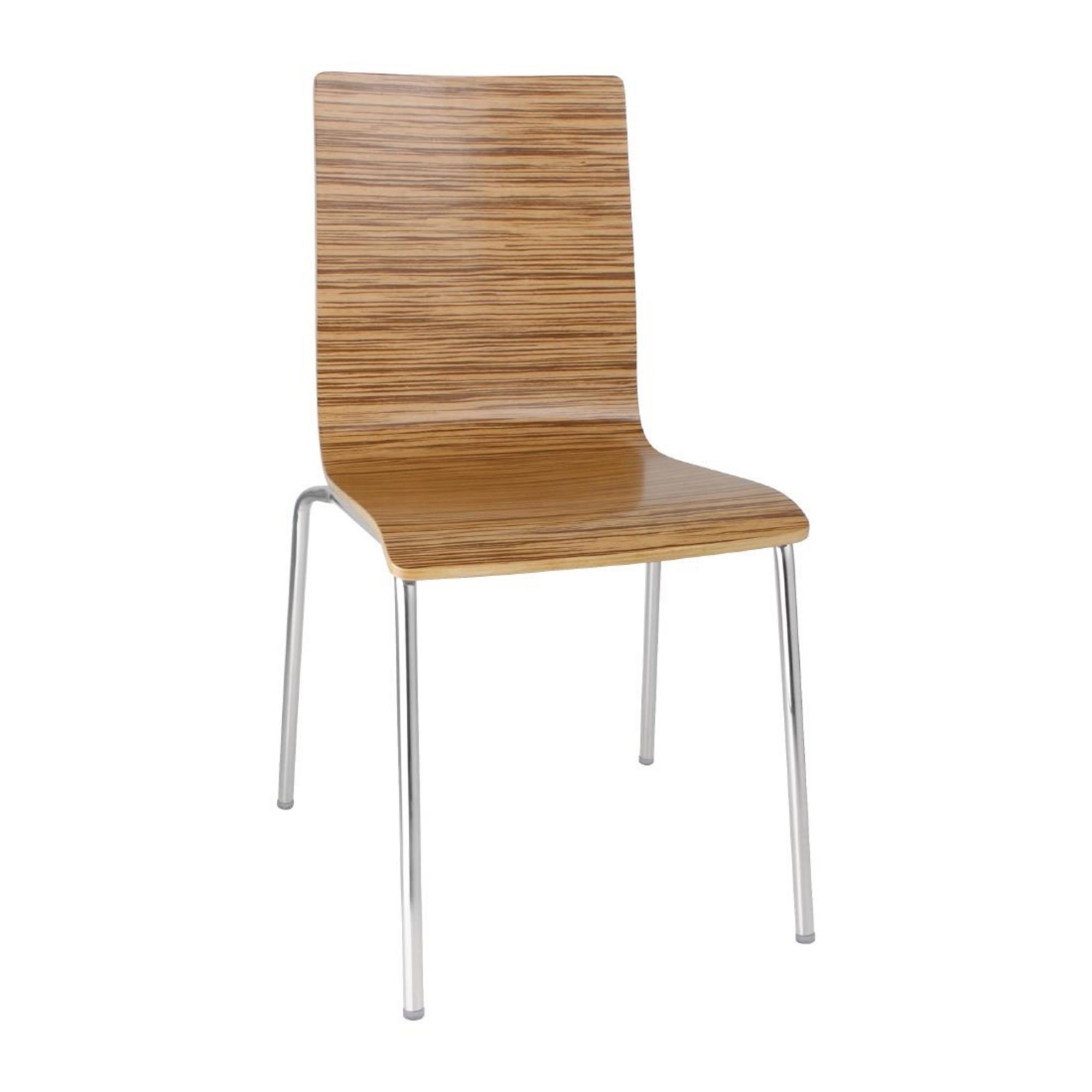 Picture of Bolero Square Back Side Chair Zebrano (4 pack) - GR344