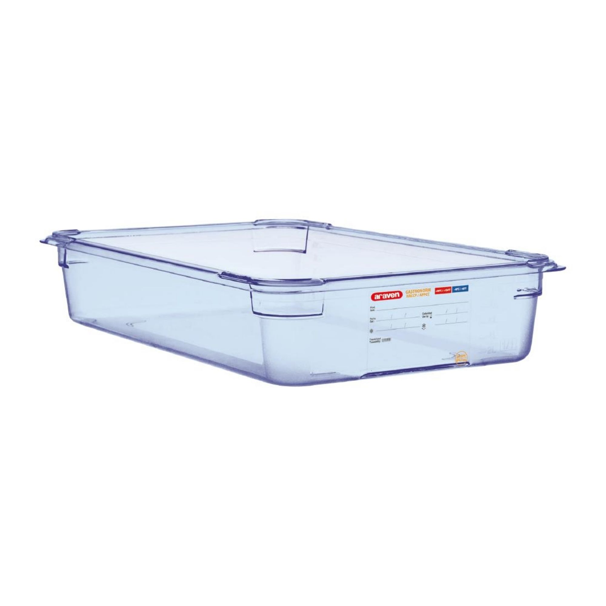 Picture of Araven ABS Food Storage Container Blue GN 1/1 100mm - GP589