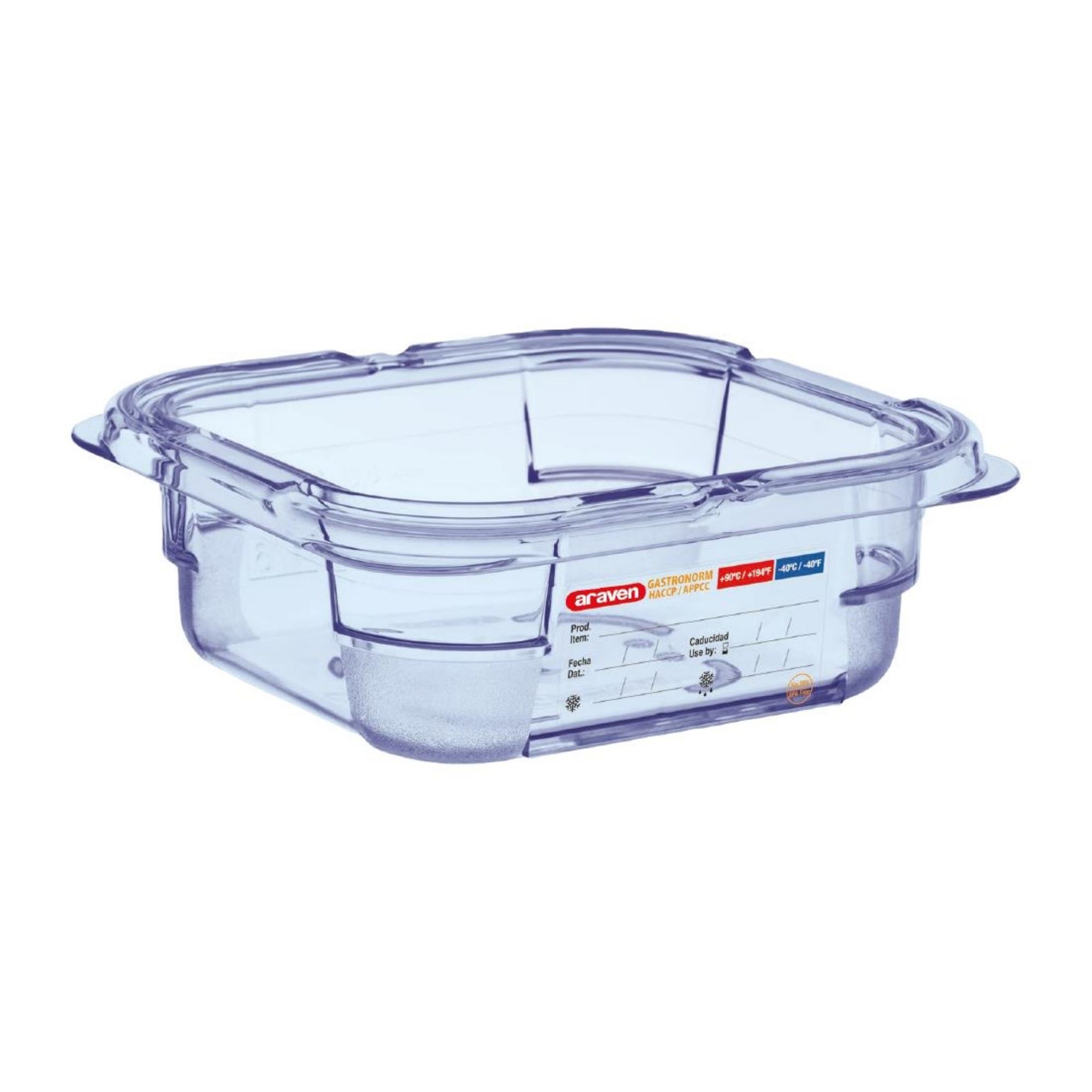 Picture of Araven ABS Food Storage Container Blue GN 1/6 65mm - GP570
