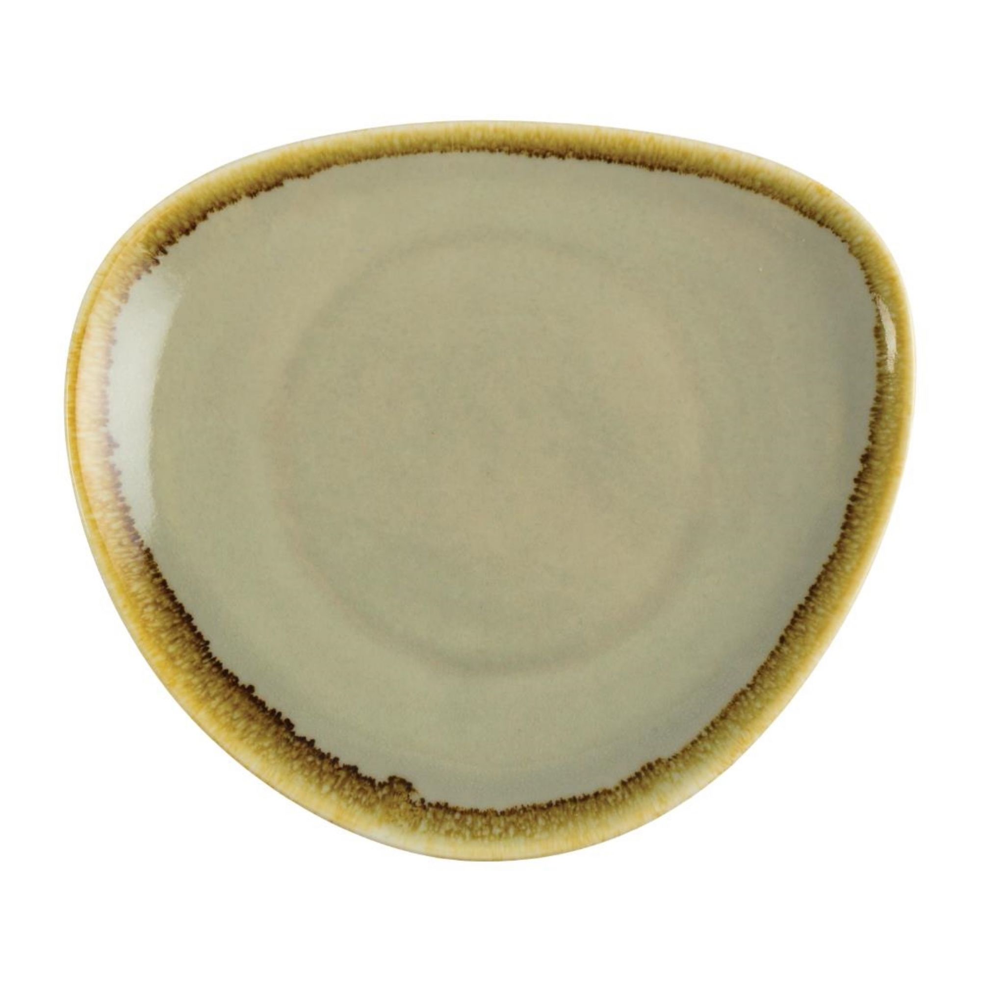 Picture of Olympia Kiln Triangular Side Plate Moss 165mm (6 Pack) - GP472