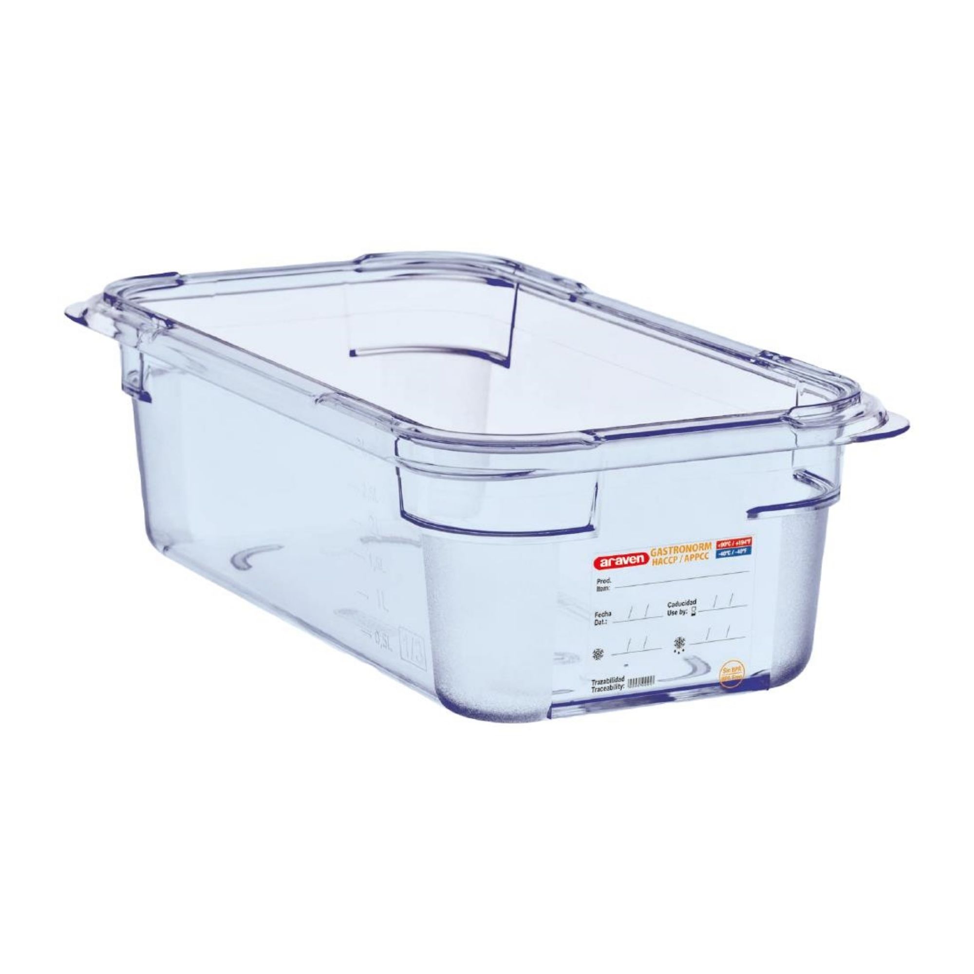 Picture of Araven ABS Food Storage Container Blue GN 1/3 100mm - GP579