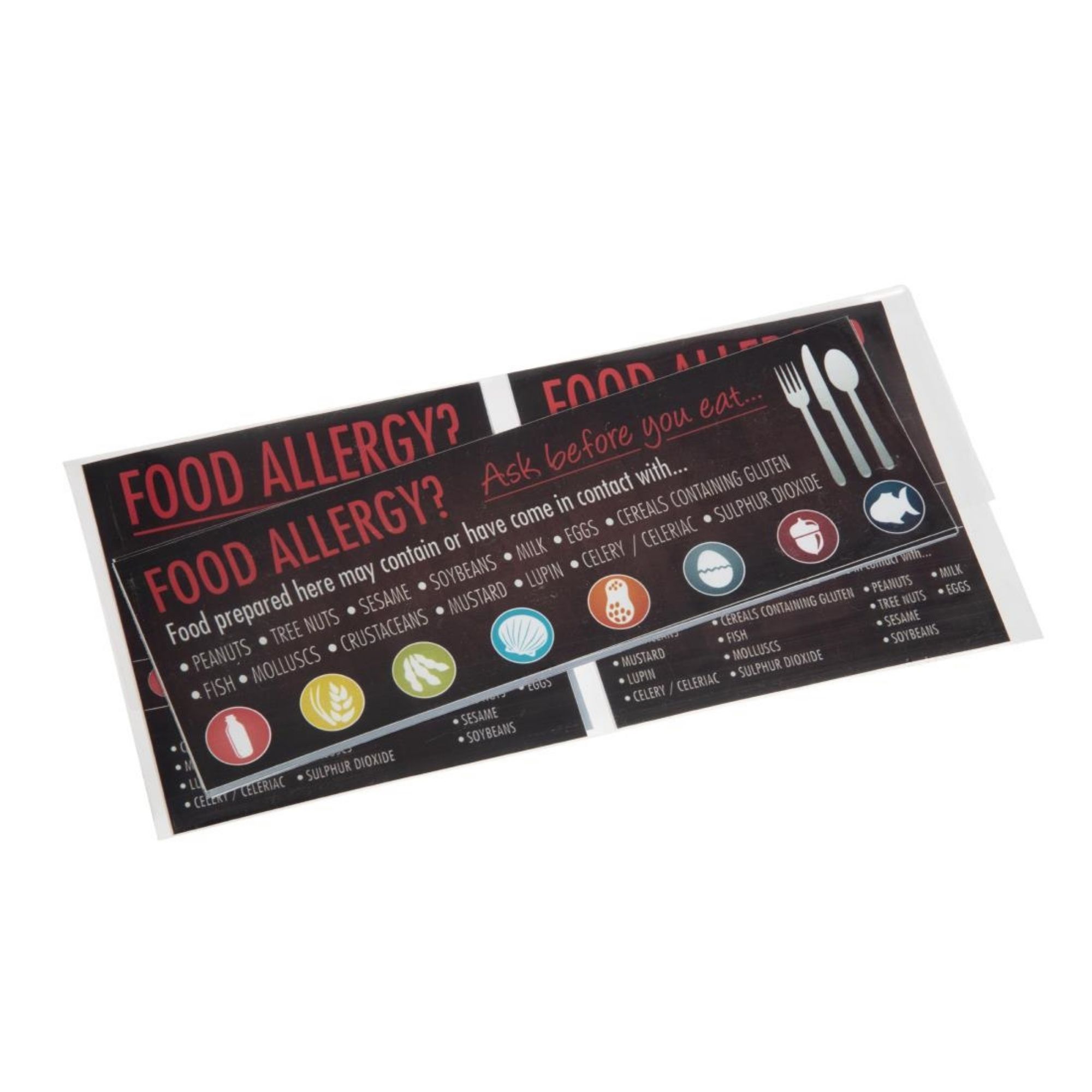 Picture of Food Allergen Window and Wall Stickers (8 pack) - GM818