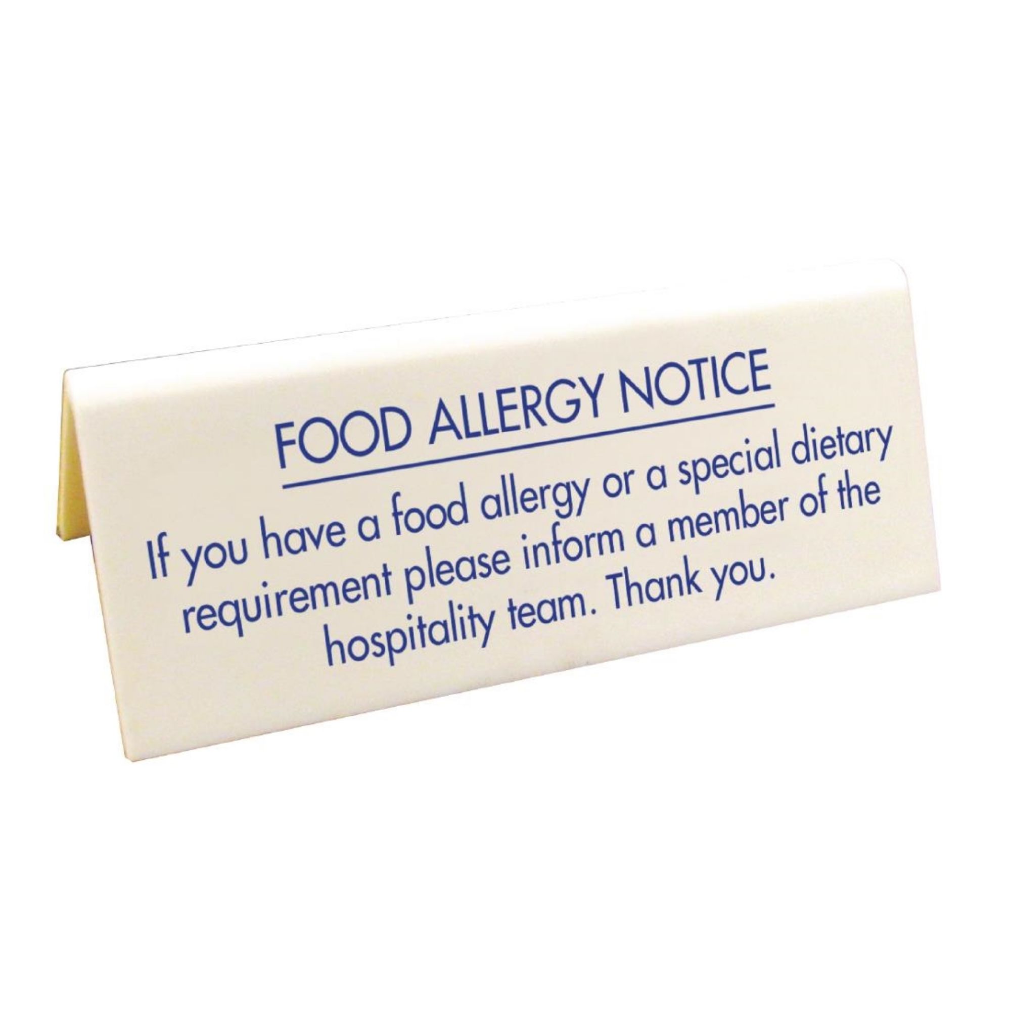 Picture of Vogue Food allergy Table Notice - GM815