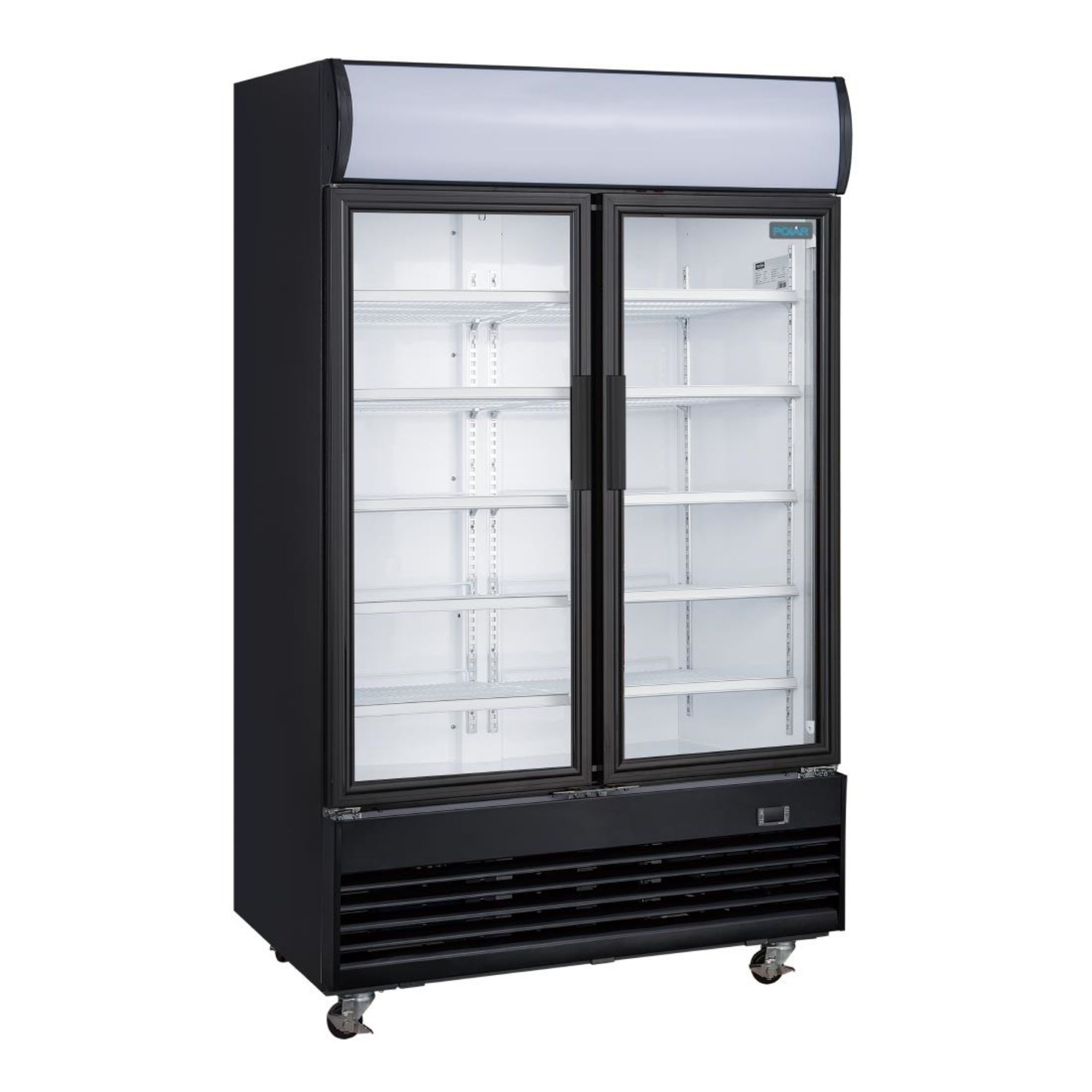 Picture of Polar G-Series Upright Hinged Door Display Cooler with Light Box 950Ltr Black - GM813