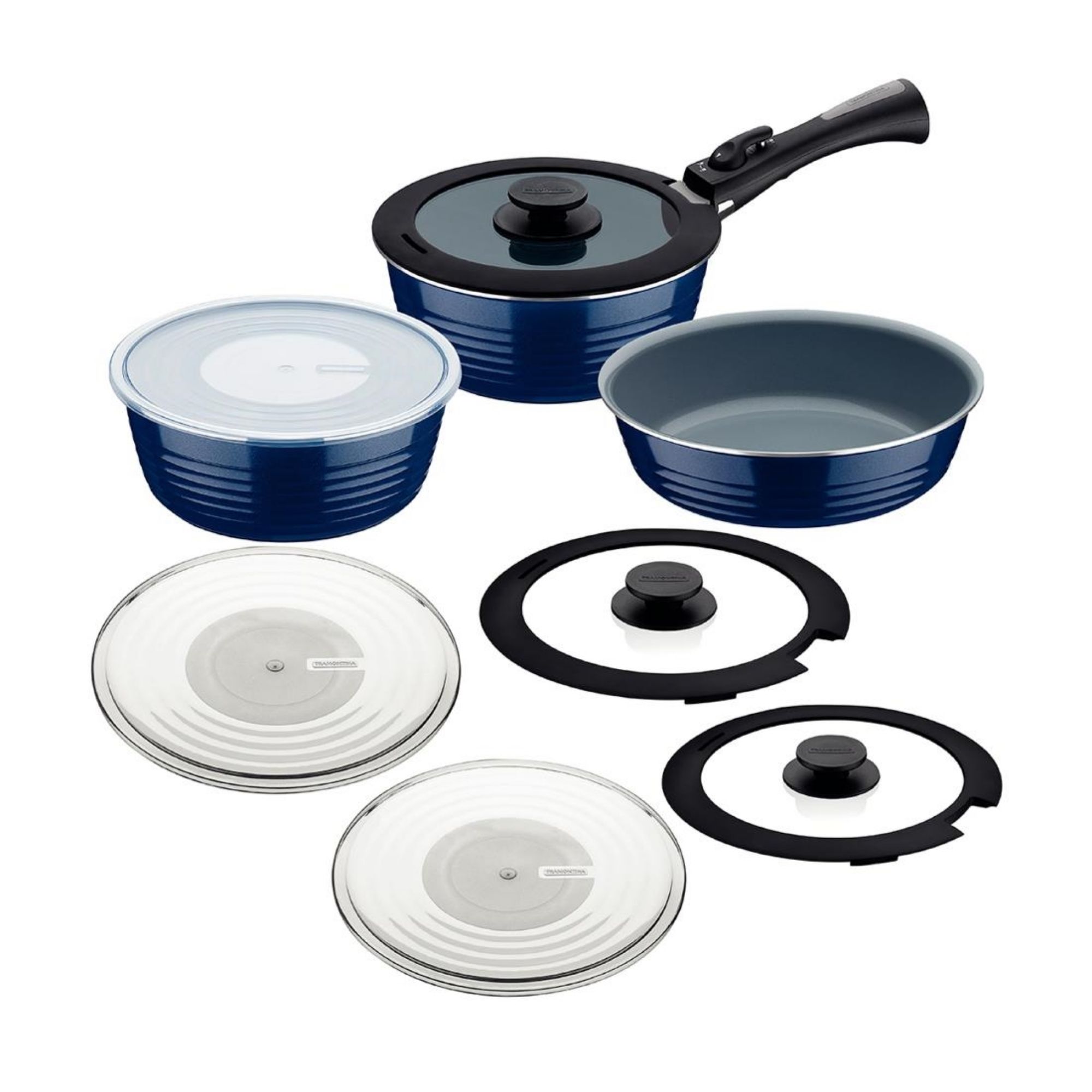 Picture of Tramontina Ítria 10-Piece Nesting Cookware Set Navy - GL339