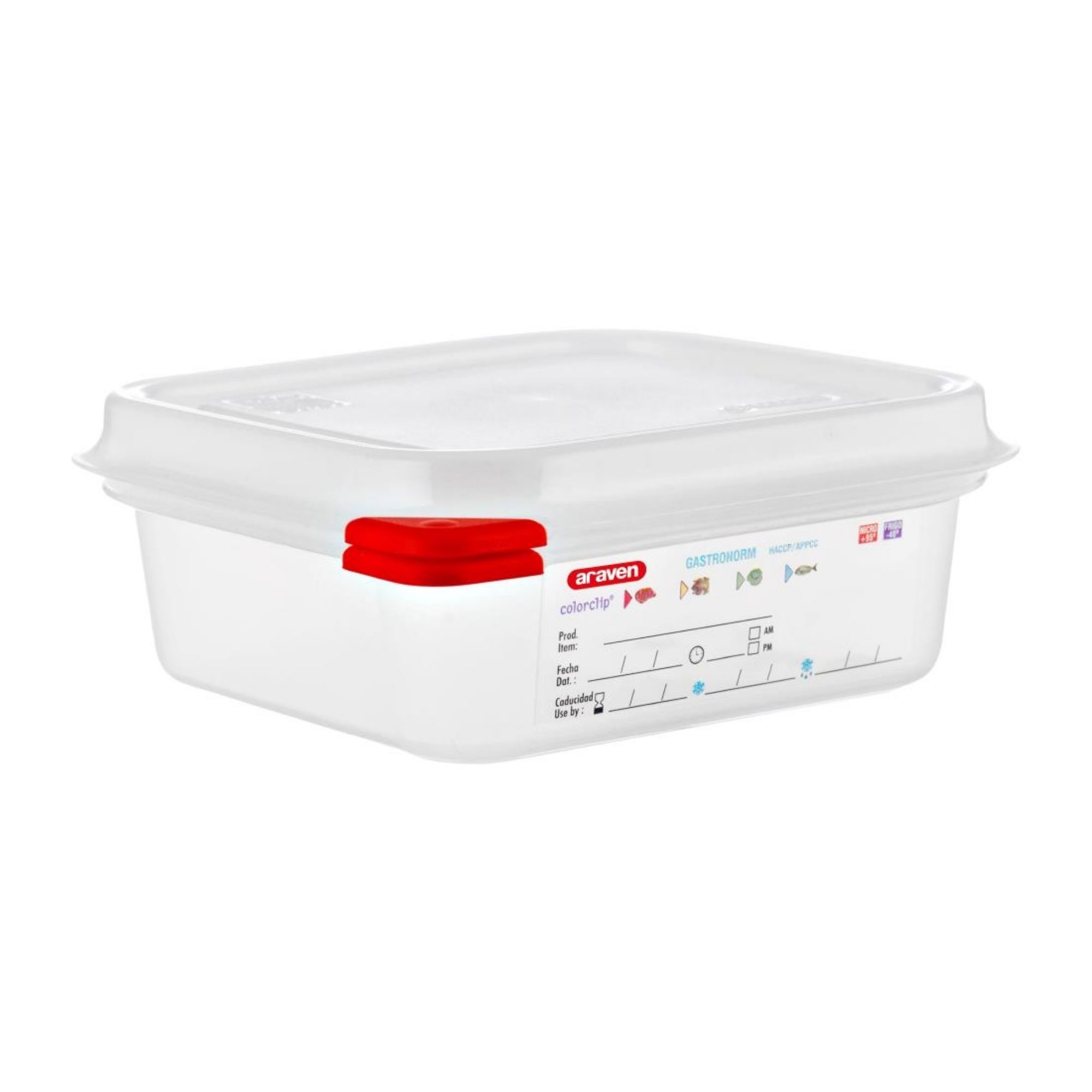 Picture of Araven Polypropylene 1/6 Gastronorm Food Storage Containers 1.1Ltr (4 pack) - GL264