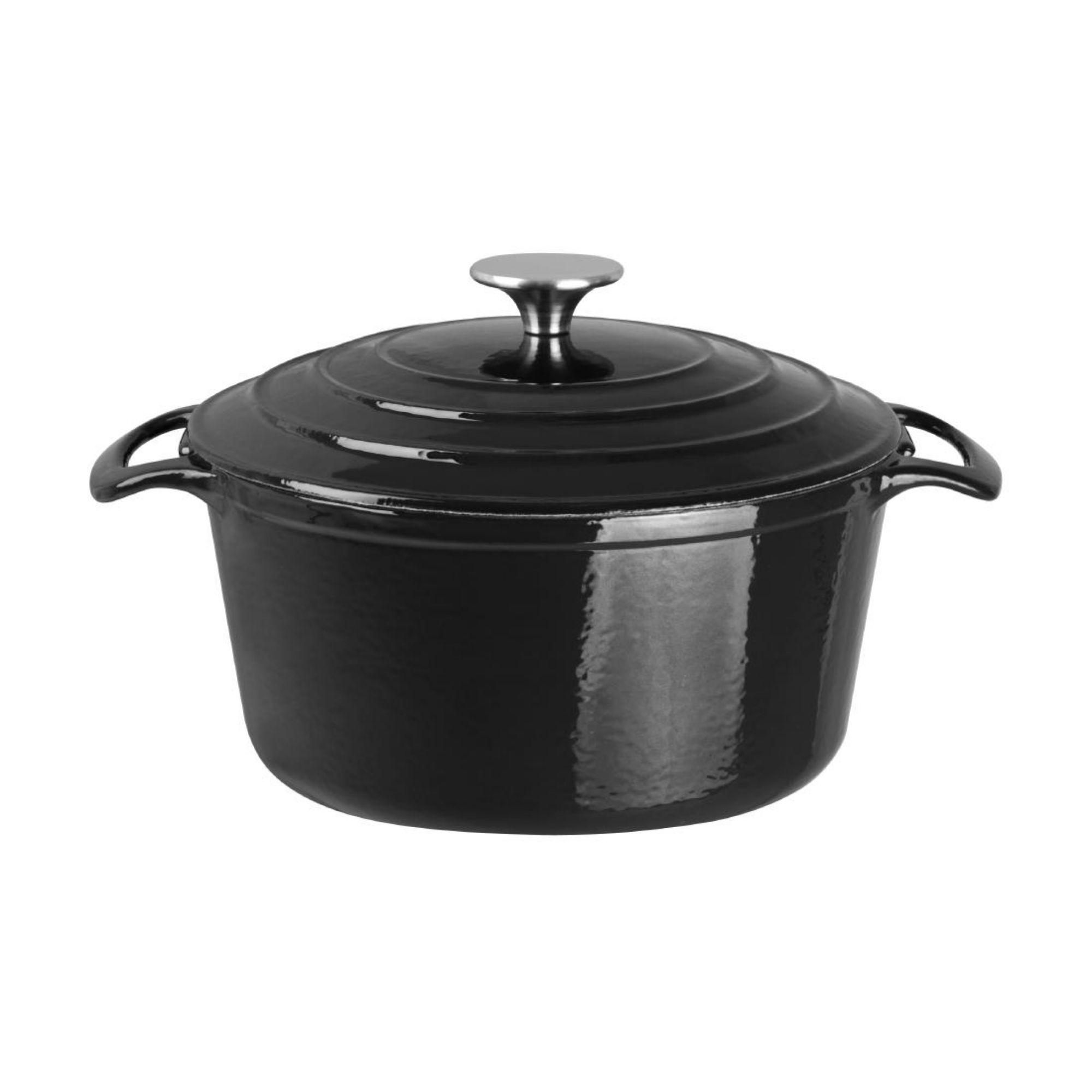 Picture of Vogue Black Round Casserole Dish 3.2Ltr - GH300