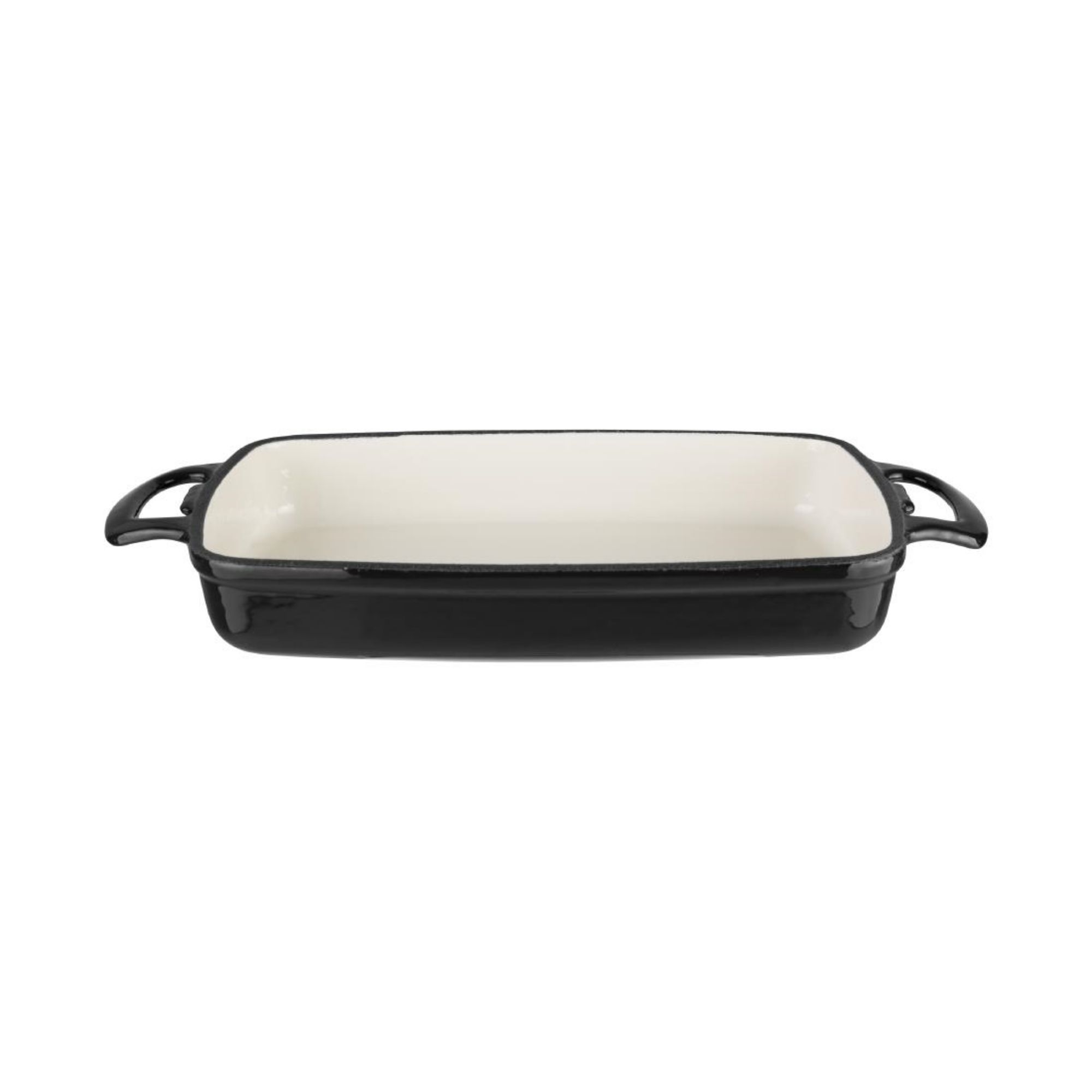 Picture of Vogue Black Rectangular Cast Iron Dish 1.8Ltr - GH323