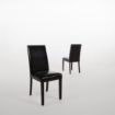 Picture of Bolero Faux Leather Dining Chair Black (2 pack) - GF954