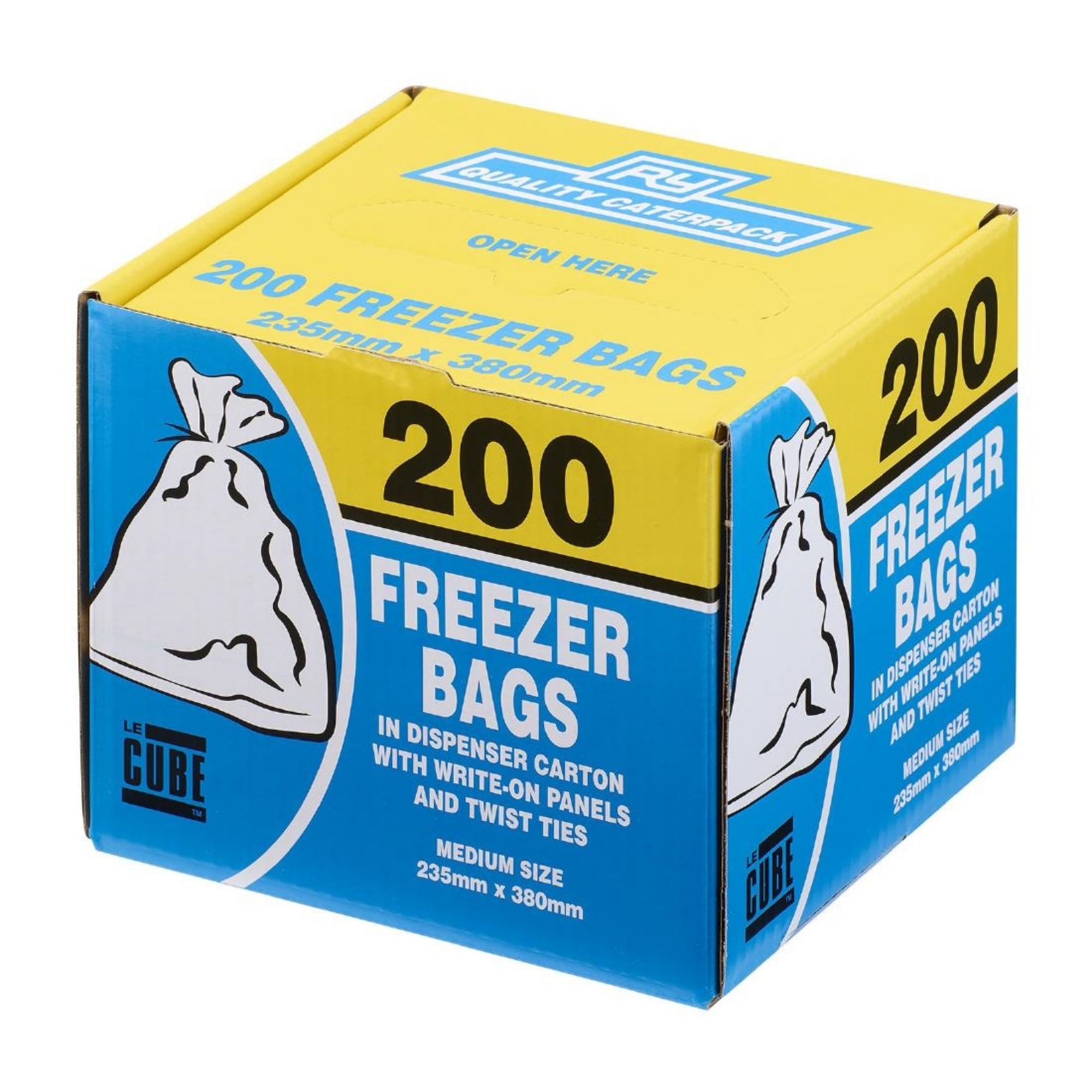 Picture of Le Cube Medium Freezer Bags 235x380mm (200 pack) - GF029