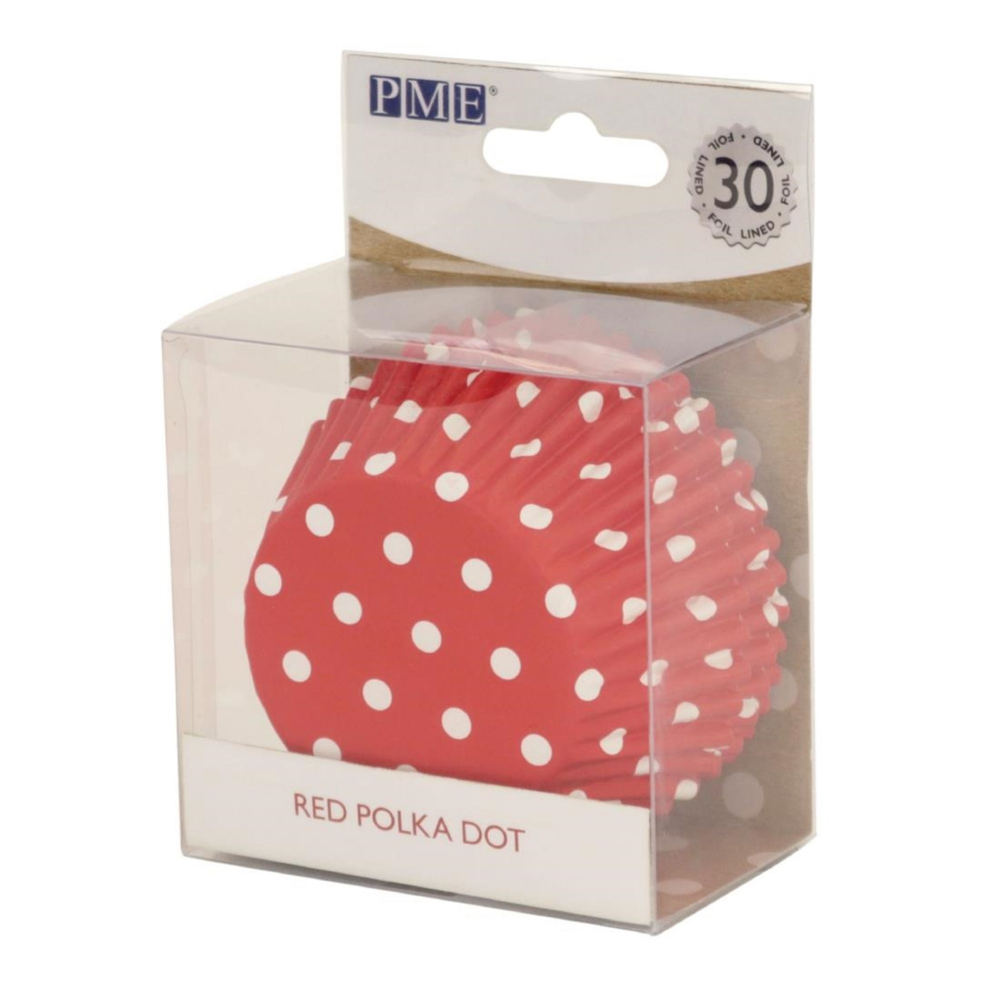Picture of PME Cupcake Foil Lined Baking Cases Polka Dot (30 Pack) - GE849