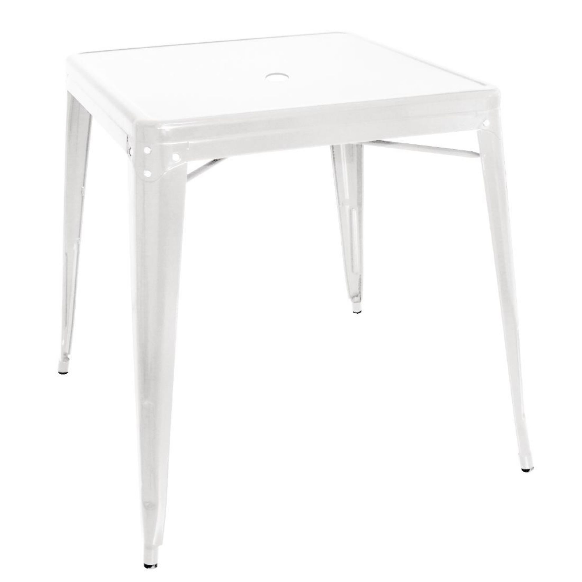 Picture of Bolero Bistro Square Steel Table White 668mm (Single) - GC869