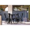Picture of Bolero Bistro Steel Square Table Black 668mm (Single) - GC867