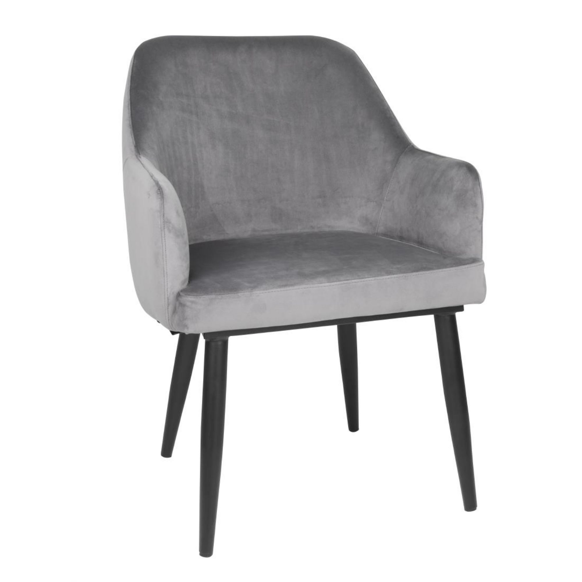 Picture of Bolero Lia Velvet Effect Chairs Grey (2 Pack) - FX071