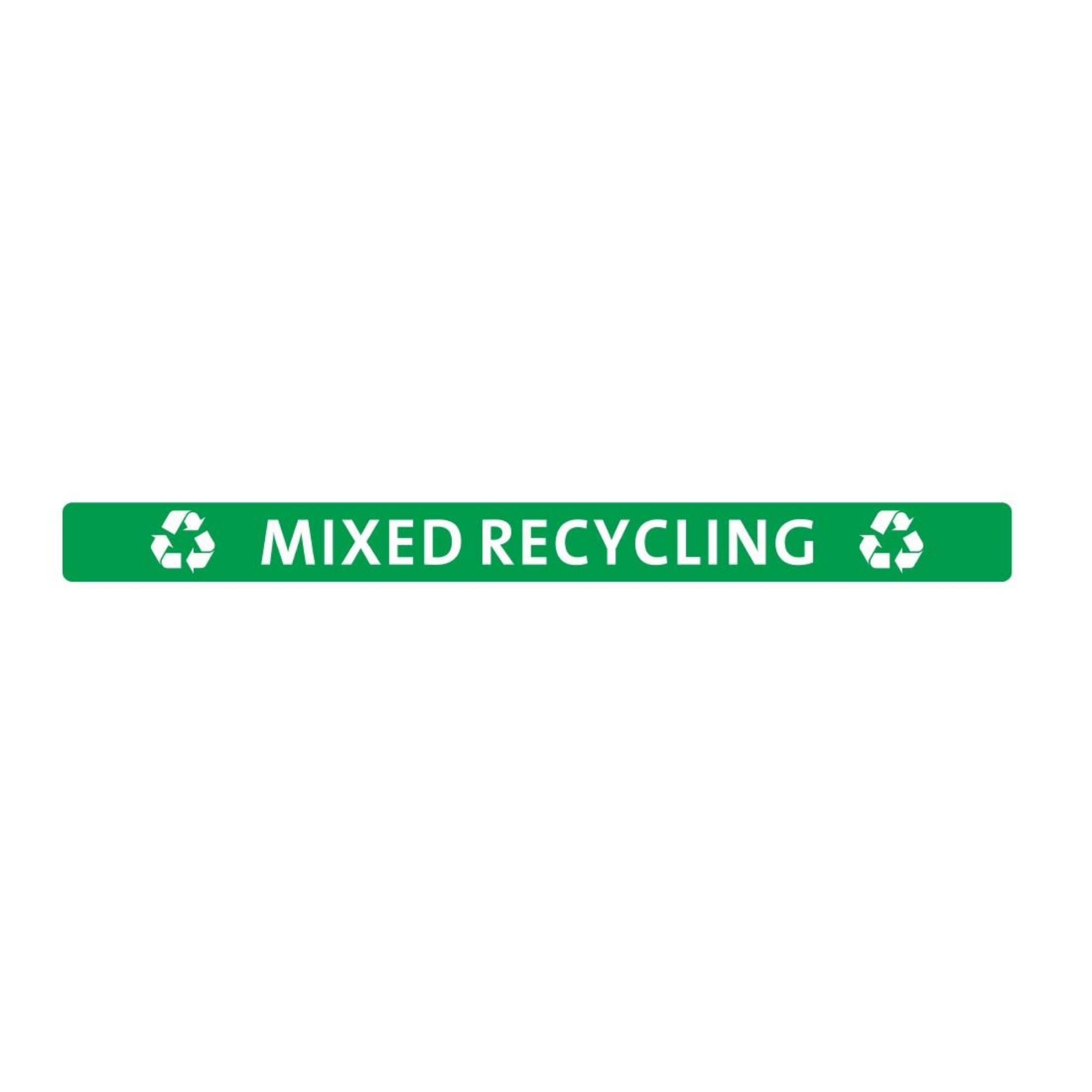 Picture of Jantex Slim Bin Lid Mixed Recycling Label - FX197