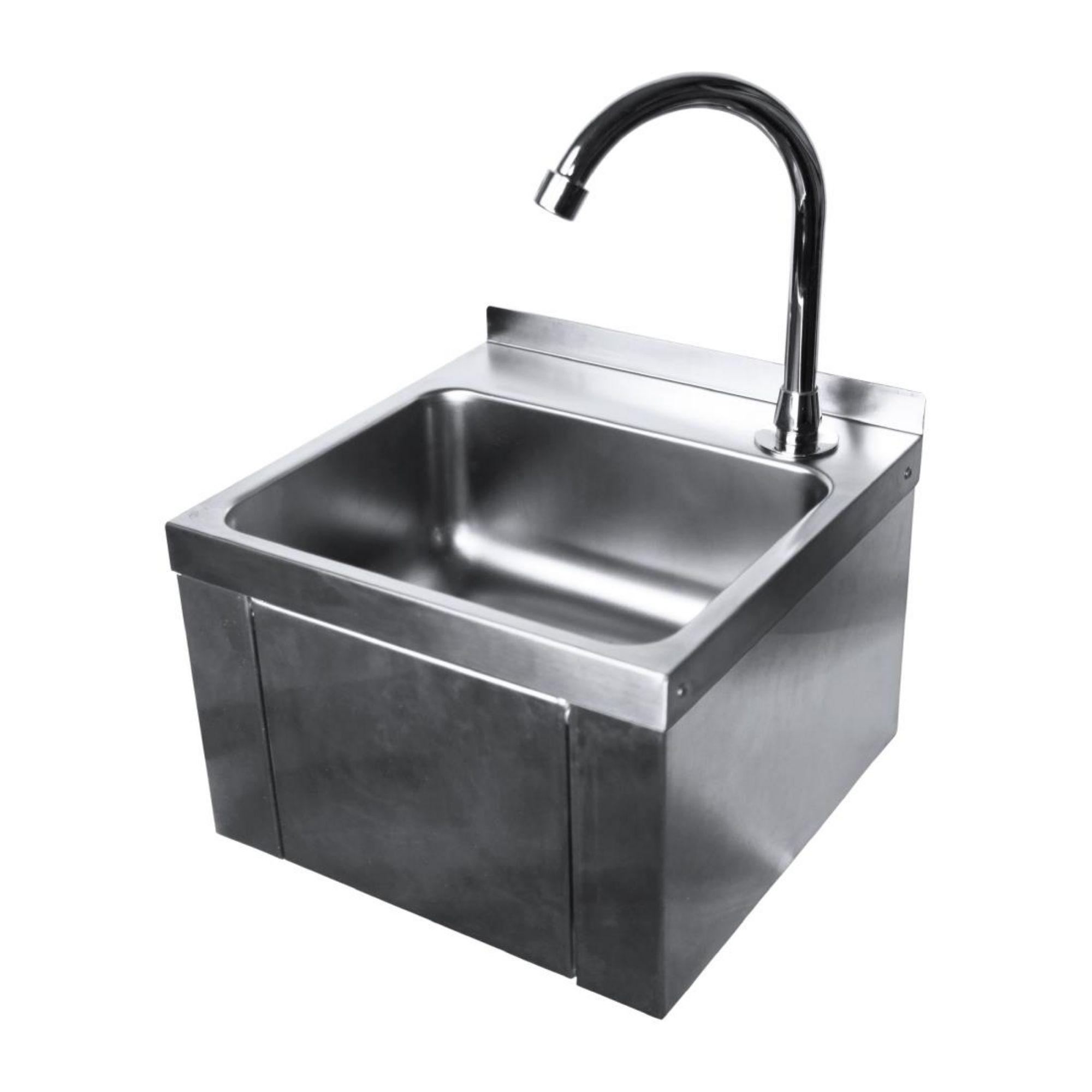 Picture of Oxford Hardware Stainless Steel Square Knee Operated Hand Wash Basin - FW857