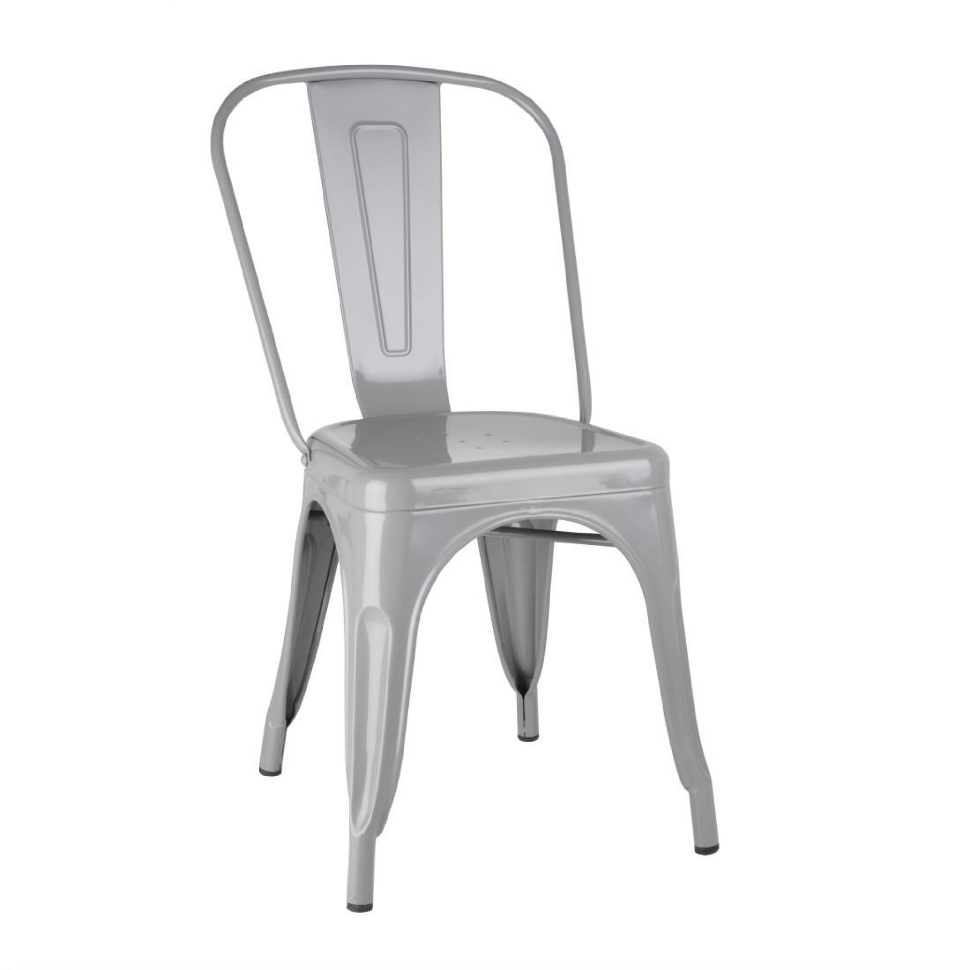 Picture of Bolero Bistro Steel Side Chairs Grey (4 pack) - FW509