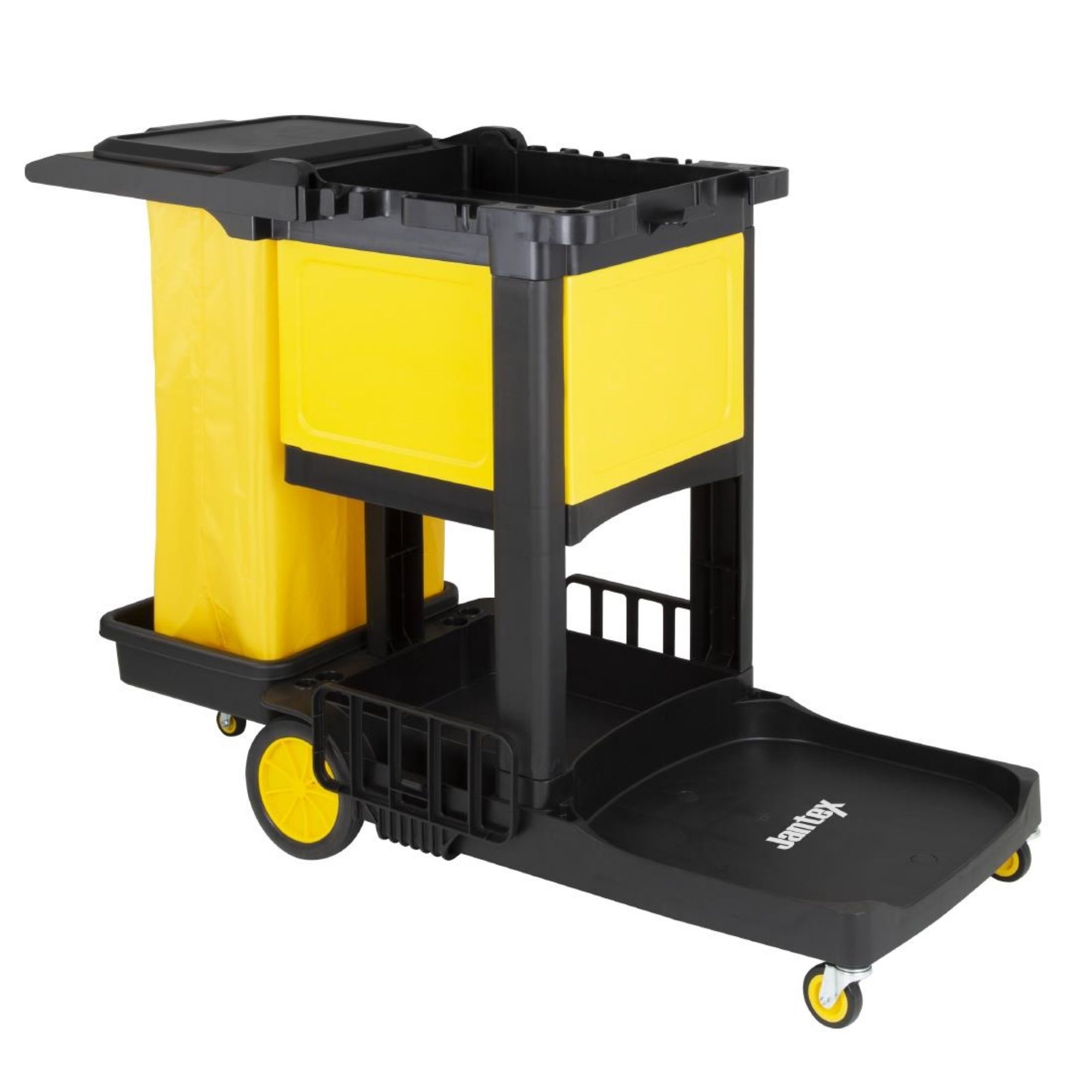 Picture of Jantex Cleaning Trolley Black with Lockable Cabinet - FU998