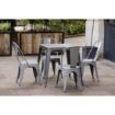 Picture of Bolero Bistro Steel Side Chairs Grey (4 pack) - FW509
