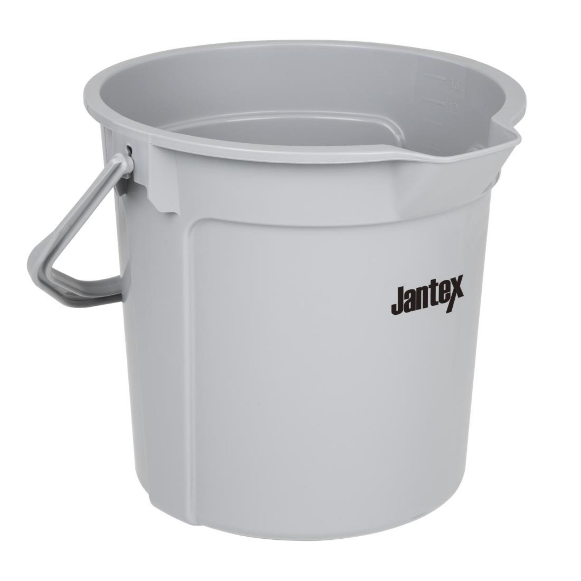 Picture of Jantex Grey Graduated Bucket with Pouring Lip 14ltr - FU589
