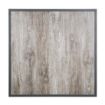 Picture of Bolero Wood Grain Effect Outdoor Tempered Glass Table Top Grey Trim 700mm - FU515