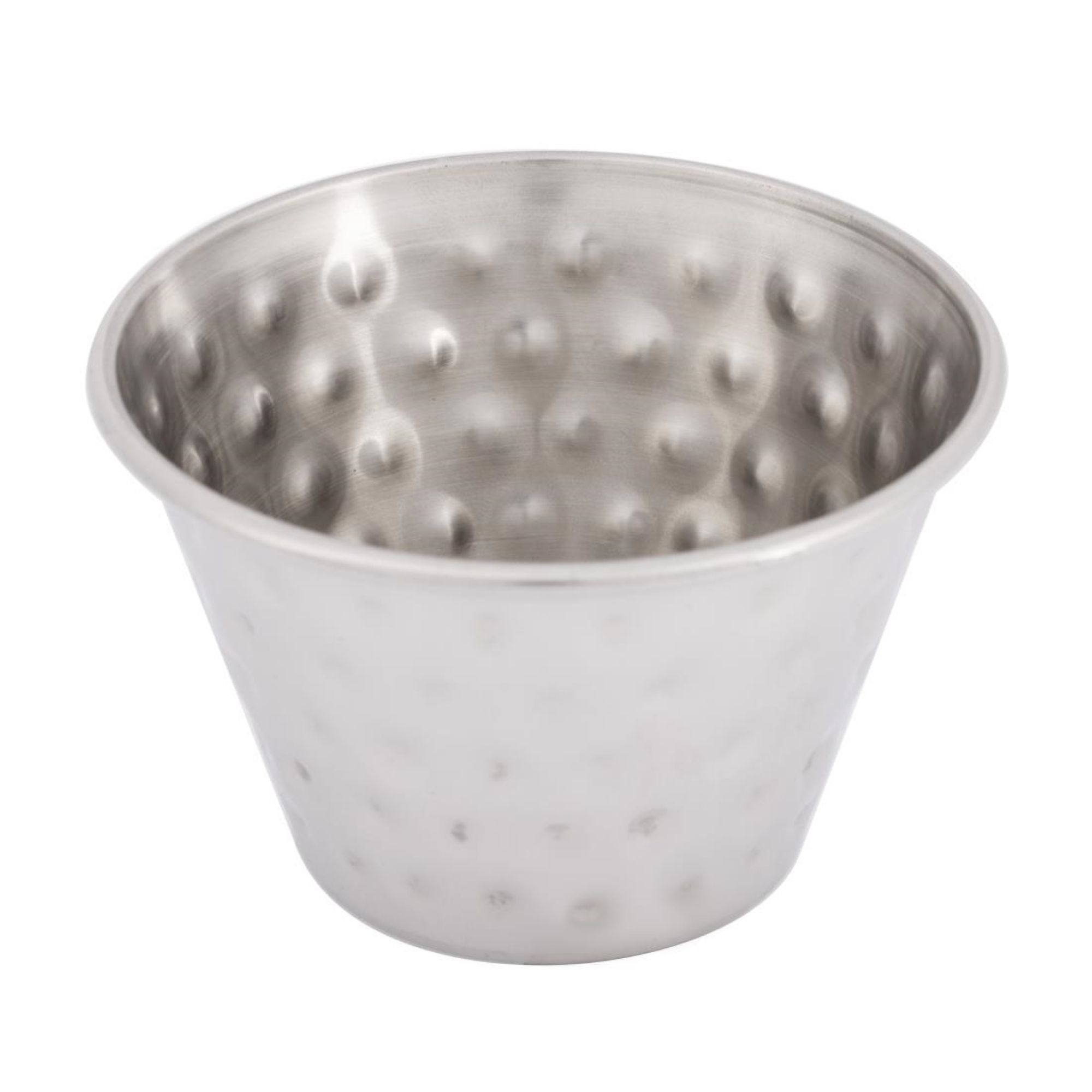 Picture of Olympia Hammered Stainless Steel Sauce Cups 115ml (12 pack) - FU290