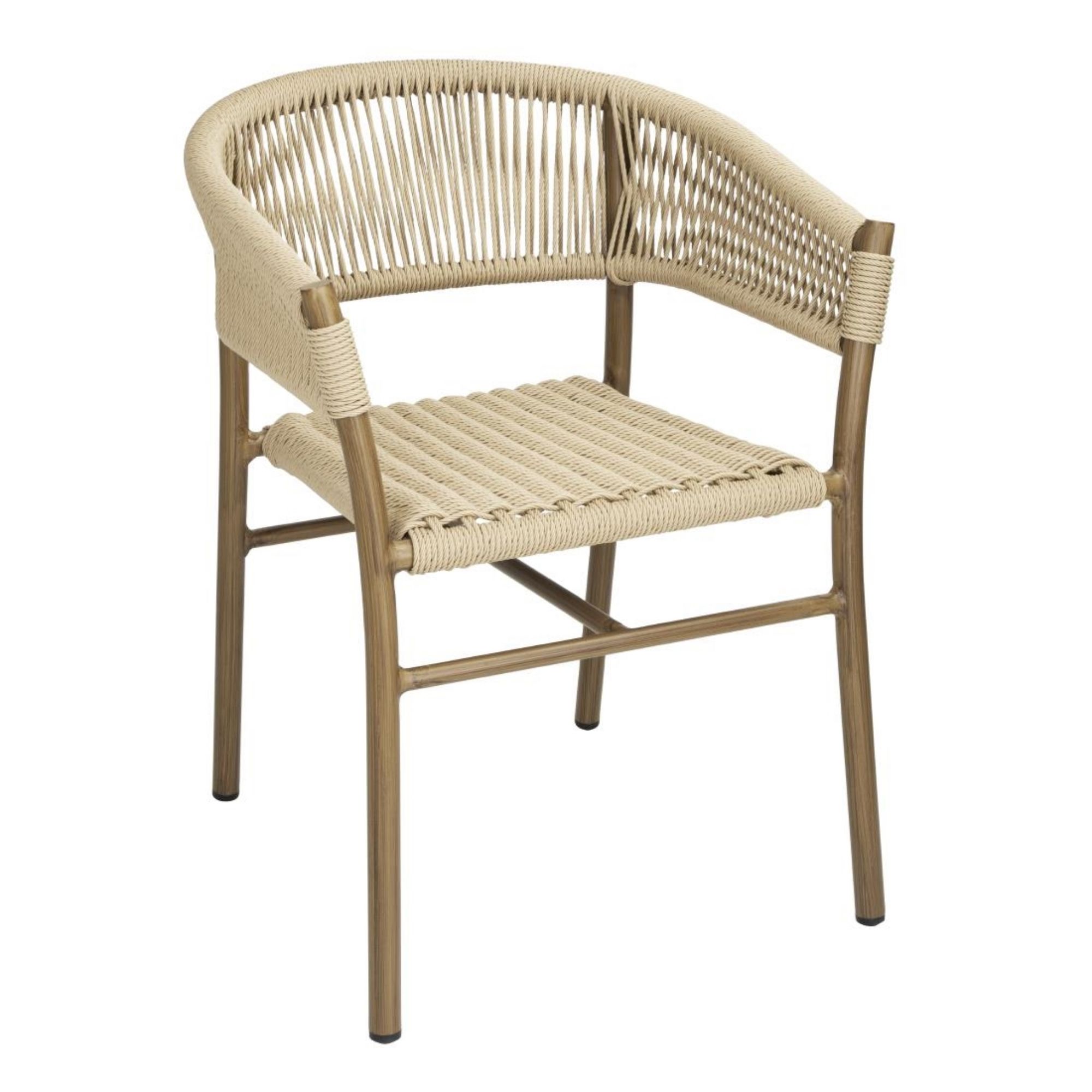Picture of Bolero Florence Natural Rope Twist Wicker Chairs (2 pack) - FU532
