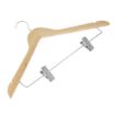 Picture of Bolero Wooden Hanger with Anti-Slip Clips (10 Pack) - FU396
