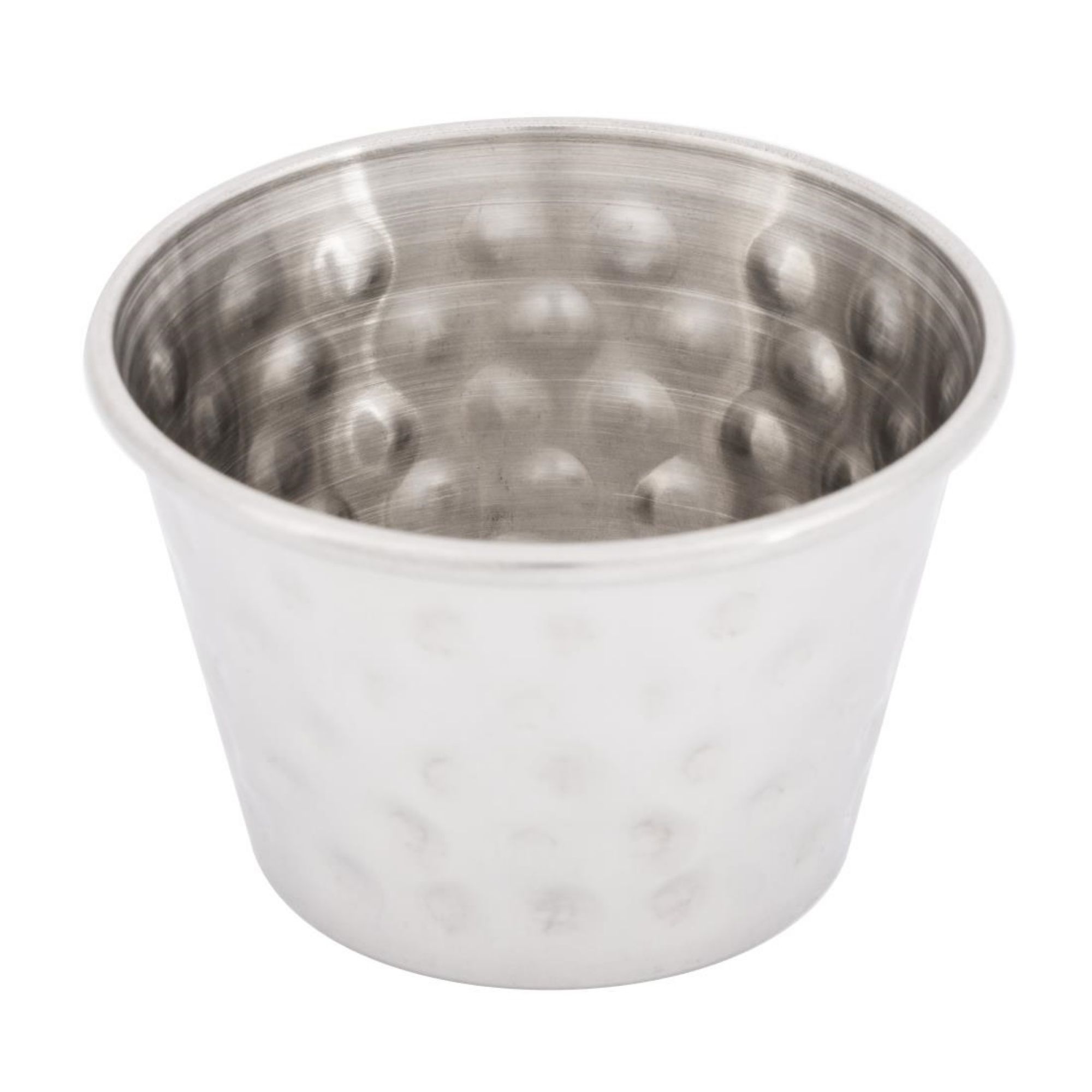 Picture of Olympia Hammered Stainless Steel Sauce Cups 70ml (12 pack) - FU289