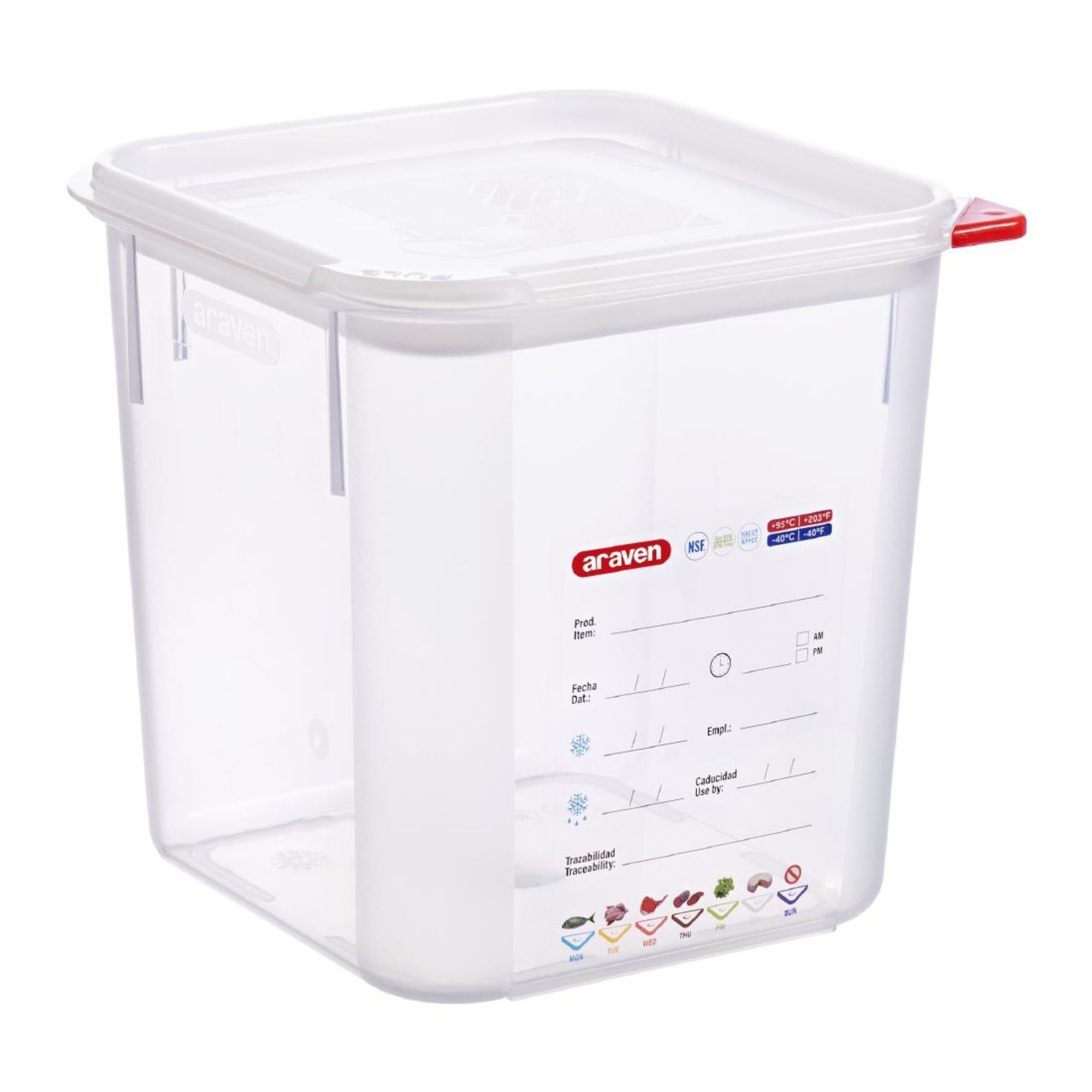 Picture of Araven Squared Transparent Polypropylene Container with Lid 4Ltr - FU101