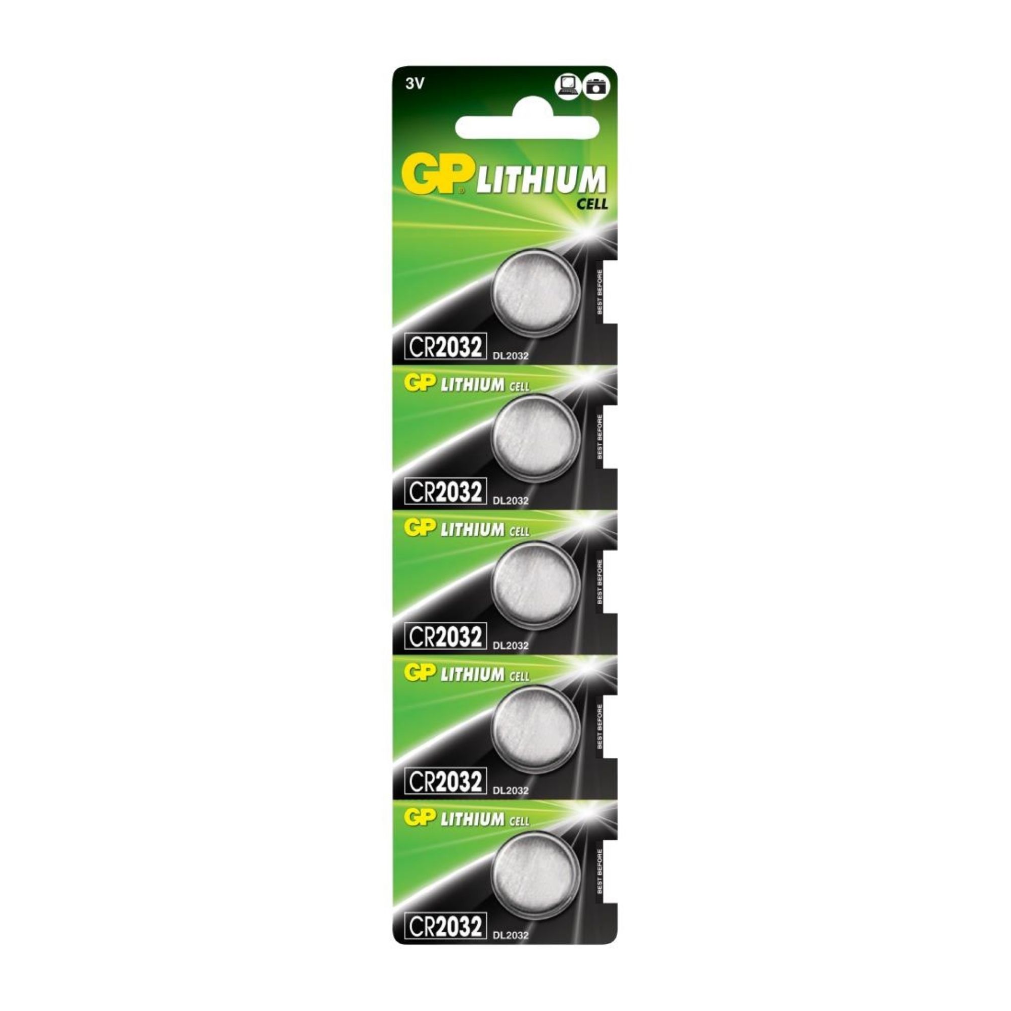 Picture of GP Button Battery CR2032 (5 Pack) - FT033