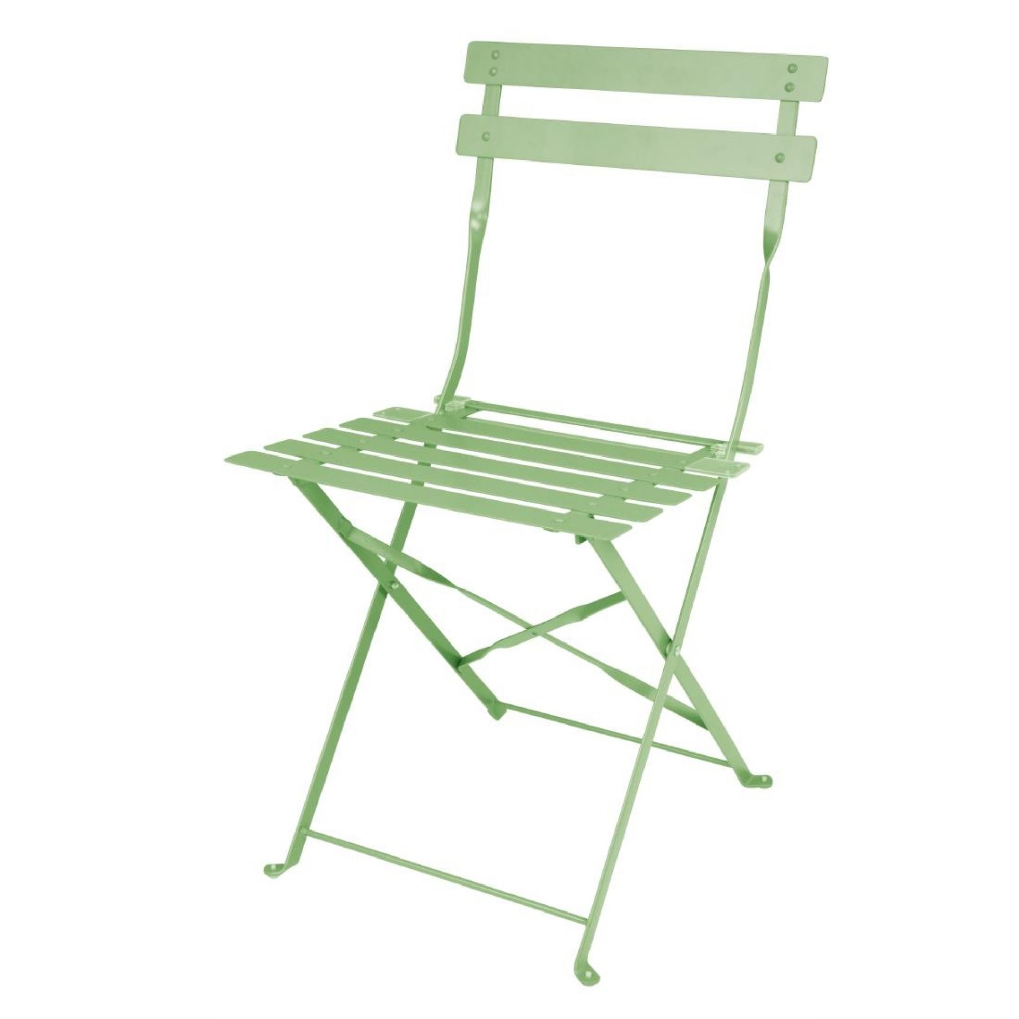 Picture of Bolero Perth Light Green Pavement Style Steel Folding Chairs (2 pack) - FT270