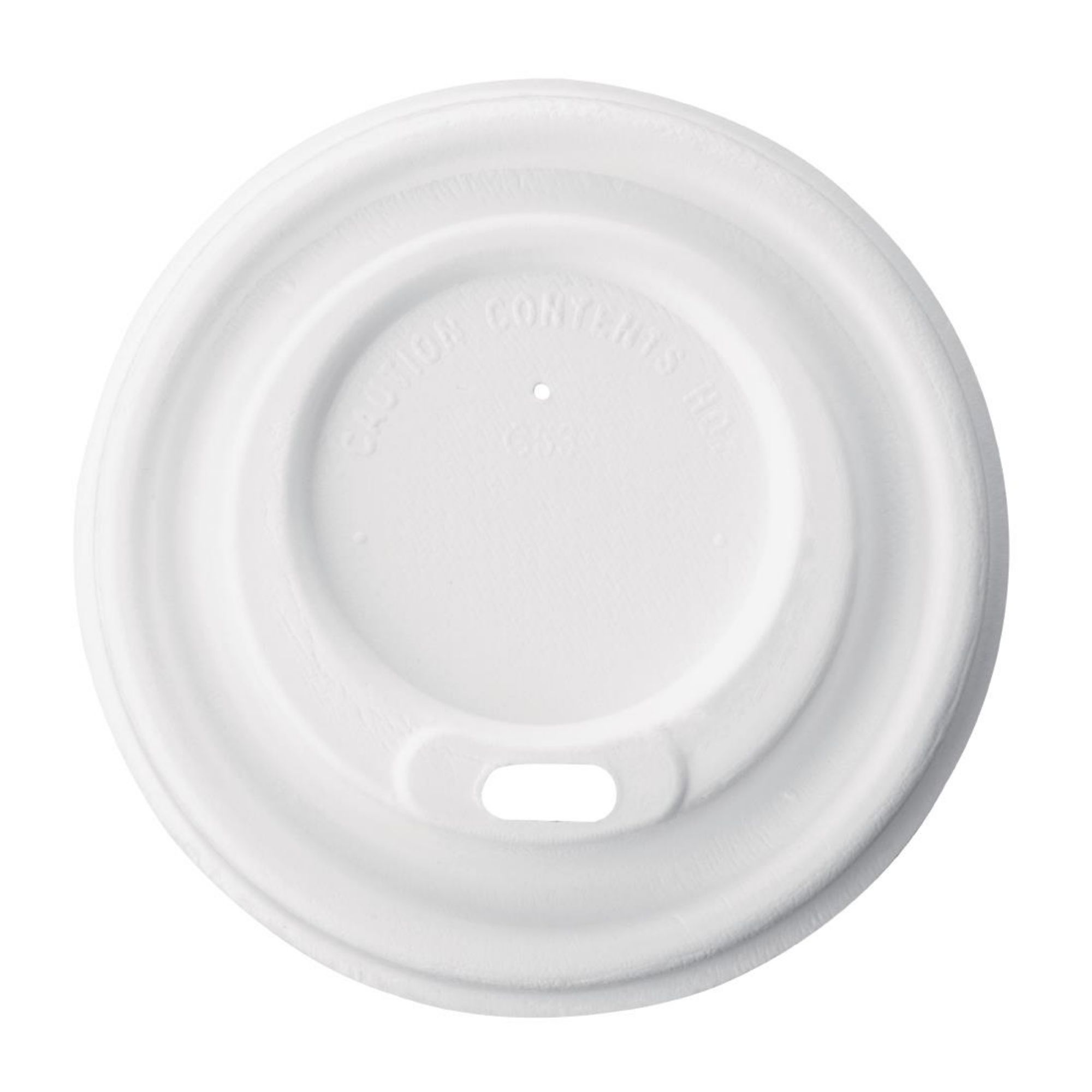 Picture of Fiesta Compostable Bagasse Coffee Cup Lids 225ml / 8oz (1000 Pack) - FS060