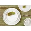 Picture of Olympia Cavolo Flat Round Bowls White Speckle 143mm (6 pack) - FD900