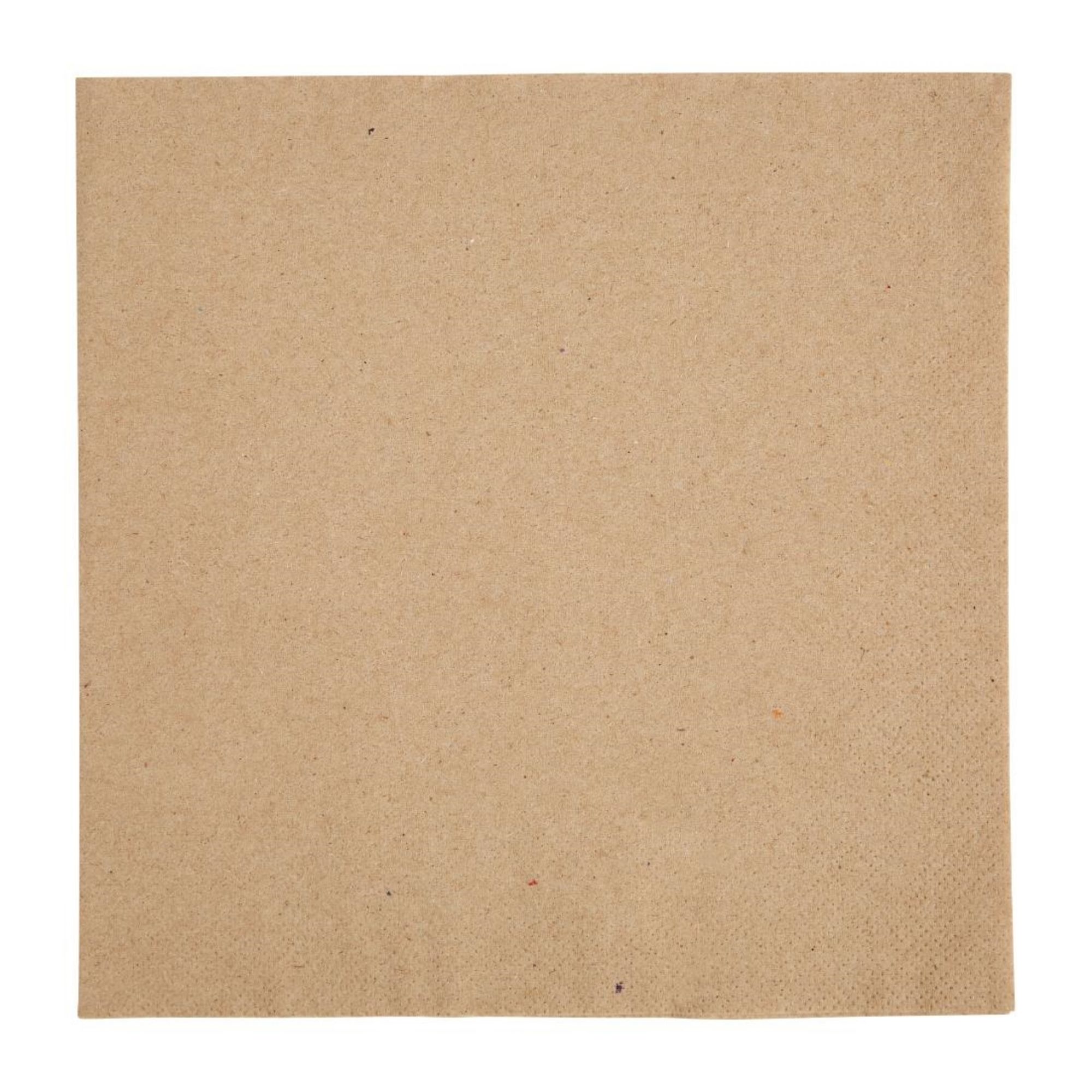 Picture of Fiesta Recyclable Recycled Dinner Napkin Kraft 40x40cm 2ply 1/4 Fold (2000 Pack) - FE242